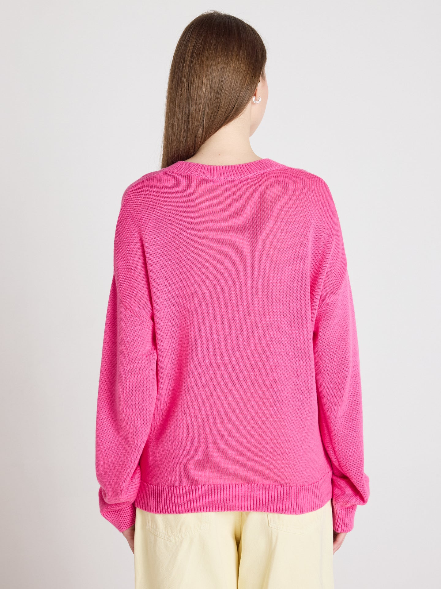 maglione avery - cotone e cashmere - flamingo pink