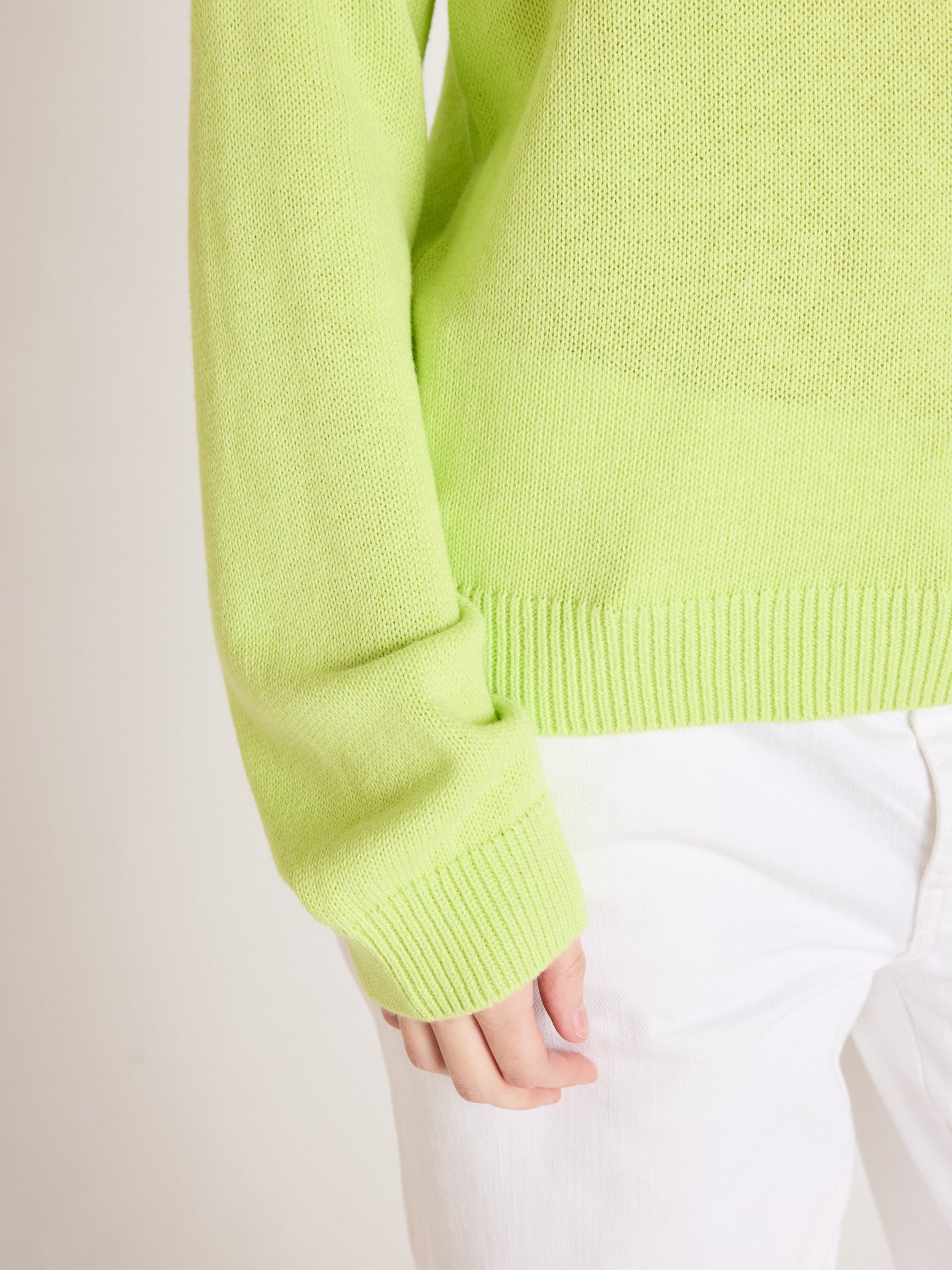 maglione avery - cotone e cashmere - lime