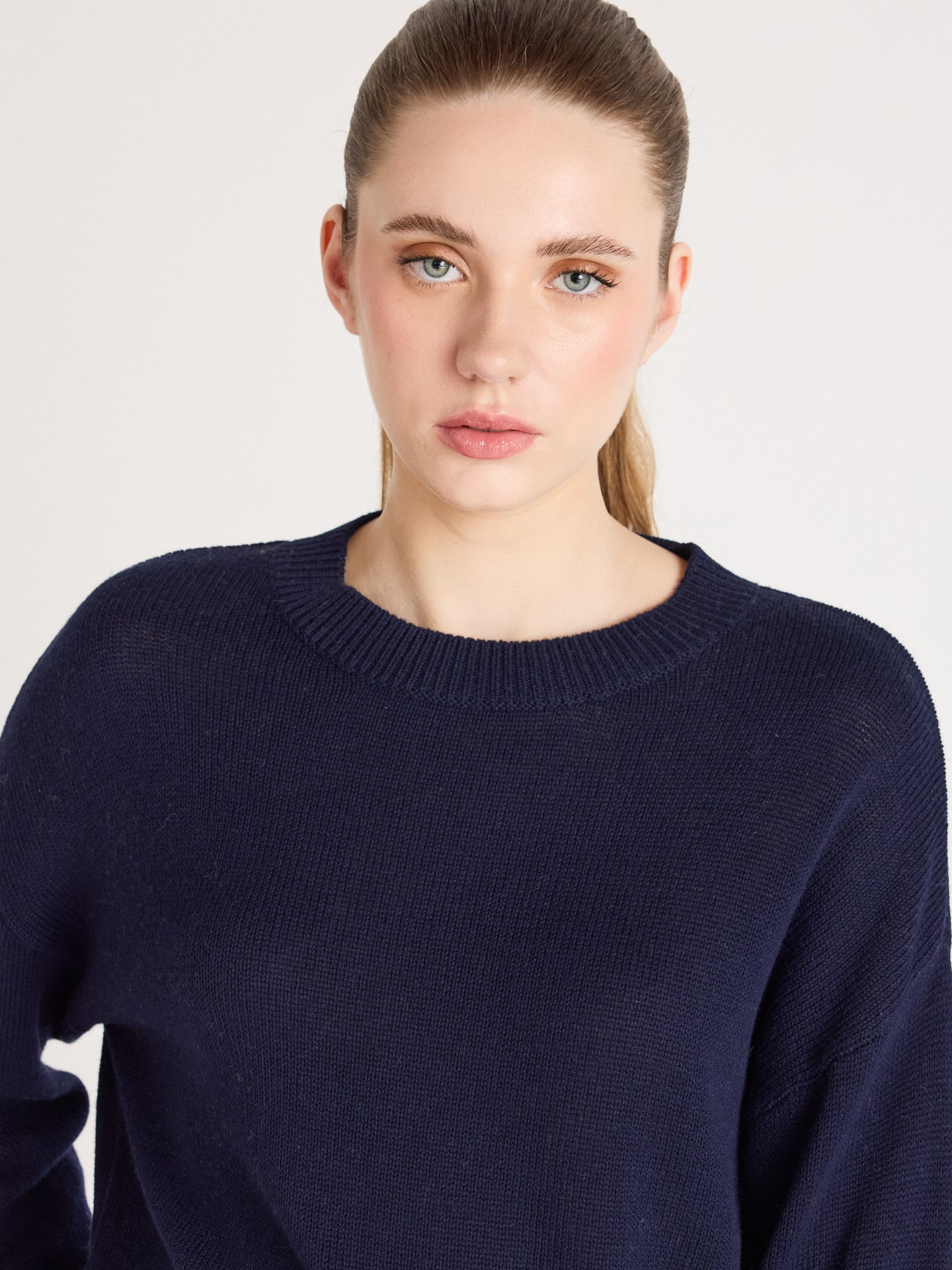 pullover avery - Baumwolle und kaschmir - Navy