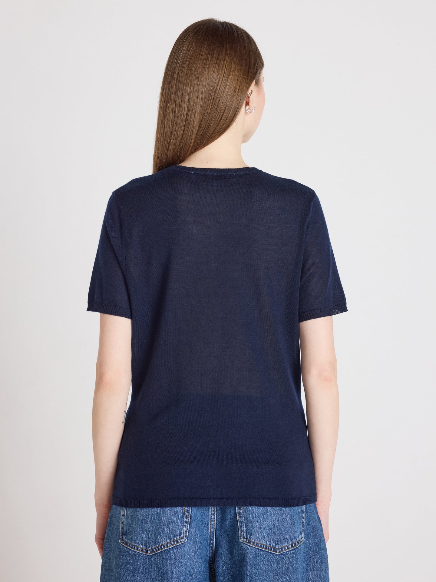 t-shirt maria - lyocell cachemire - navy