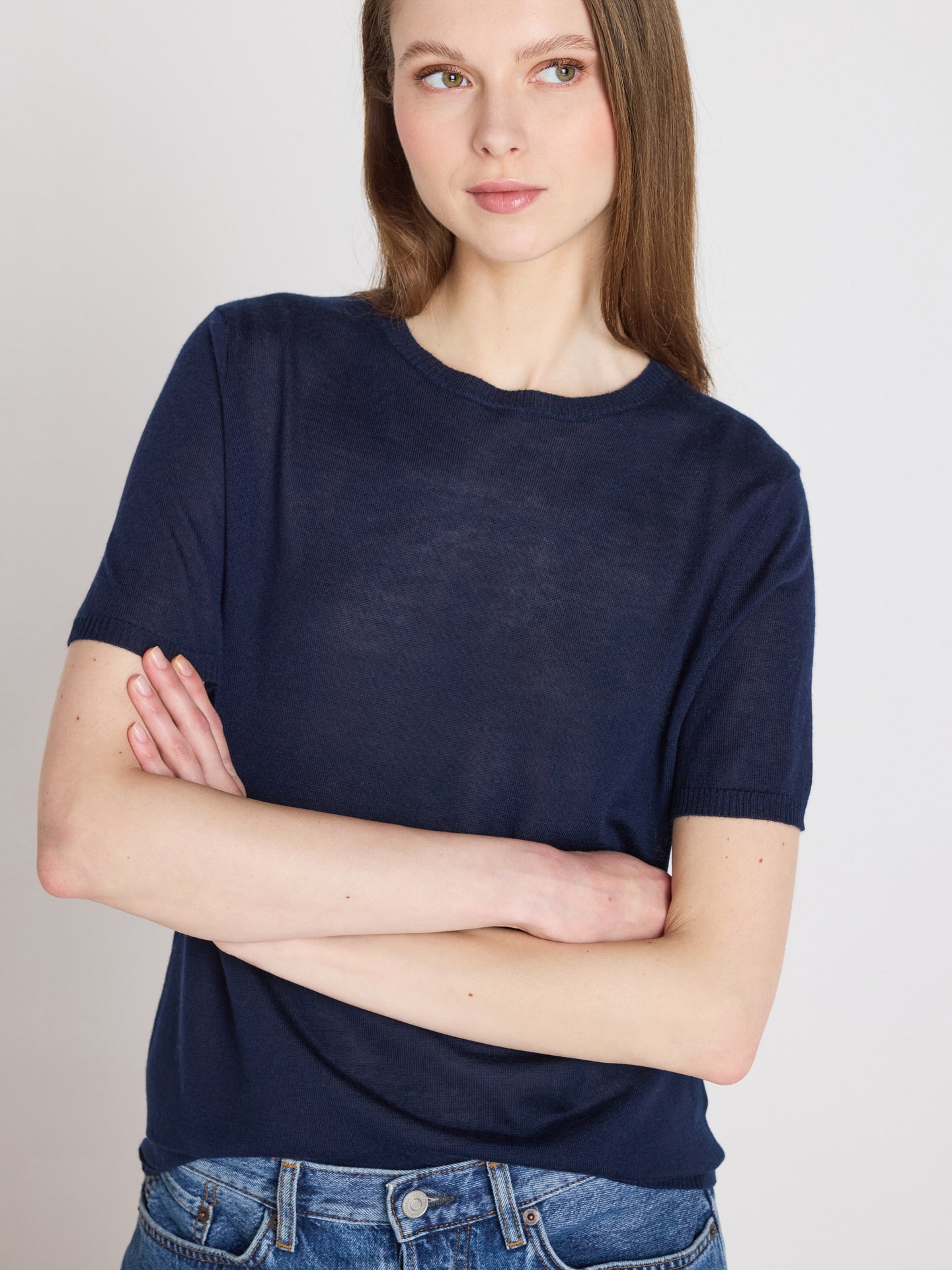 t-shirt maria - lyocell cachemire - navy