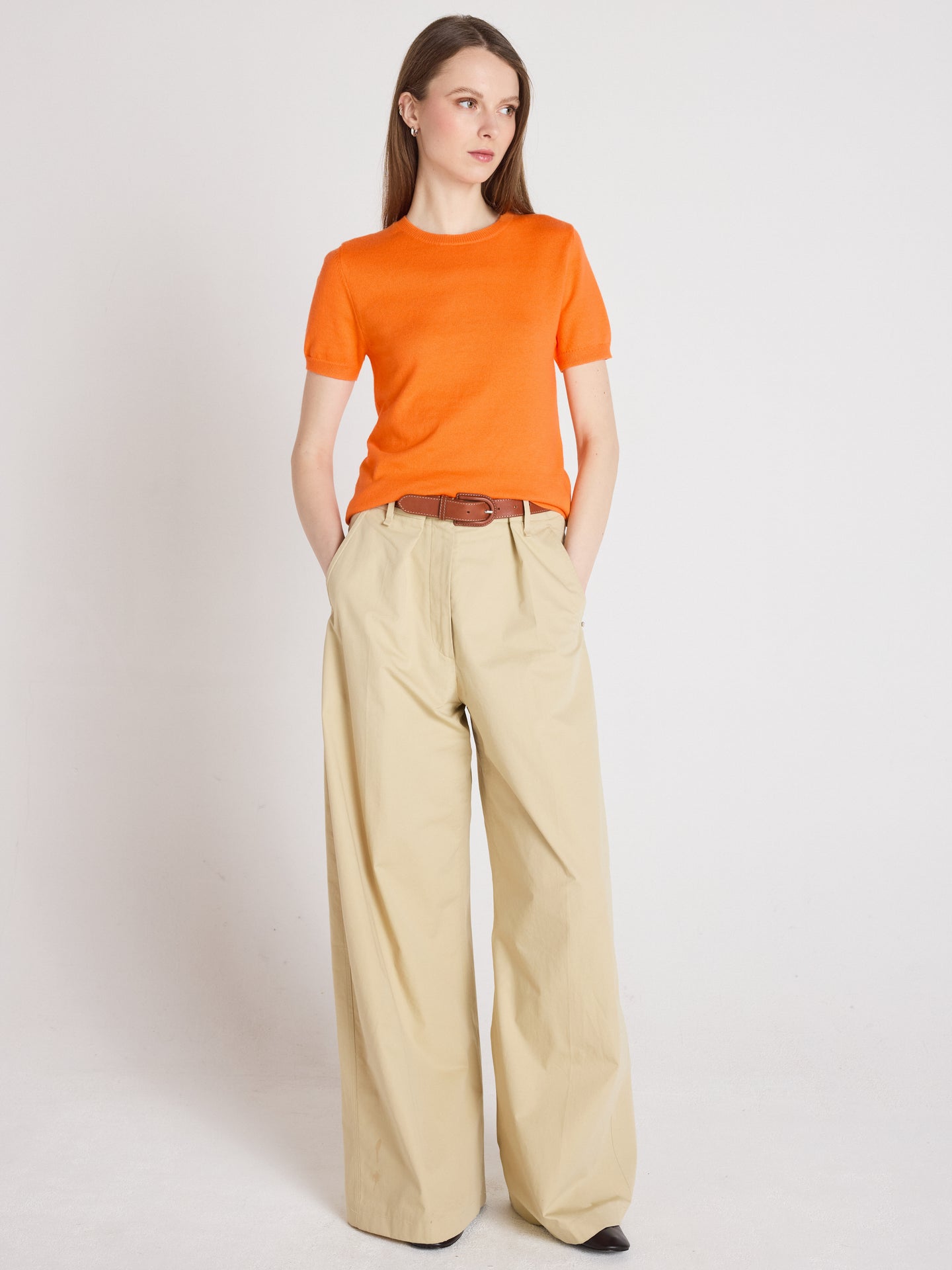 amelia - Pull coton cachemire - clementine