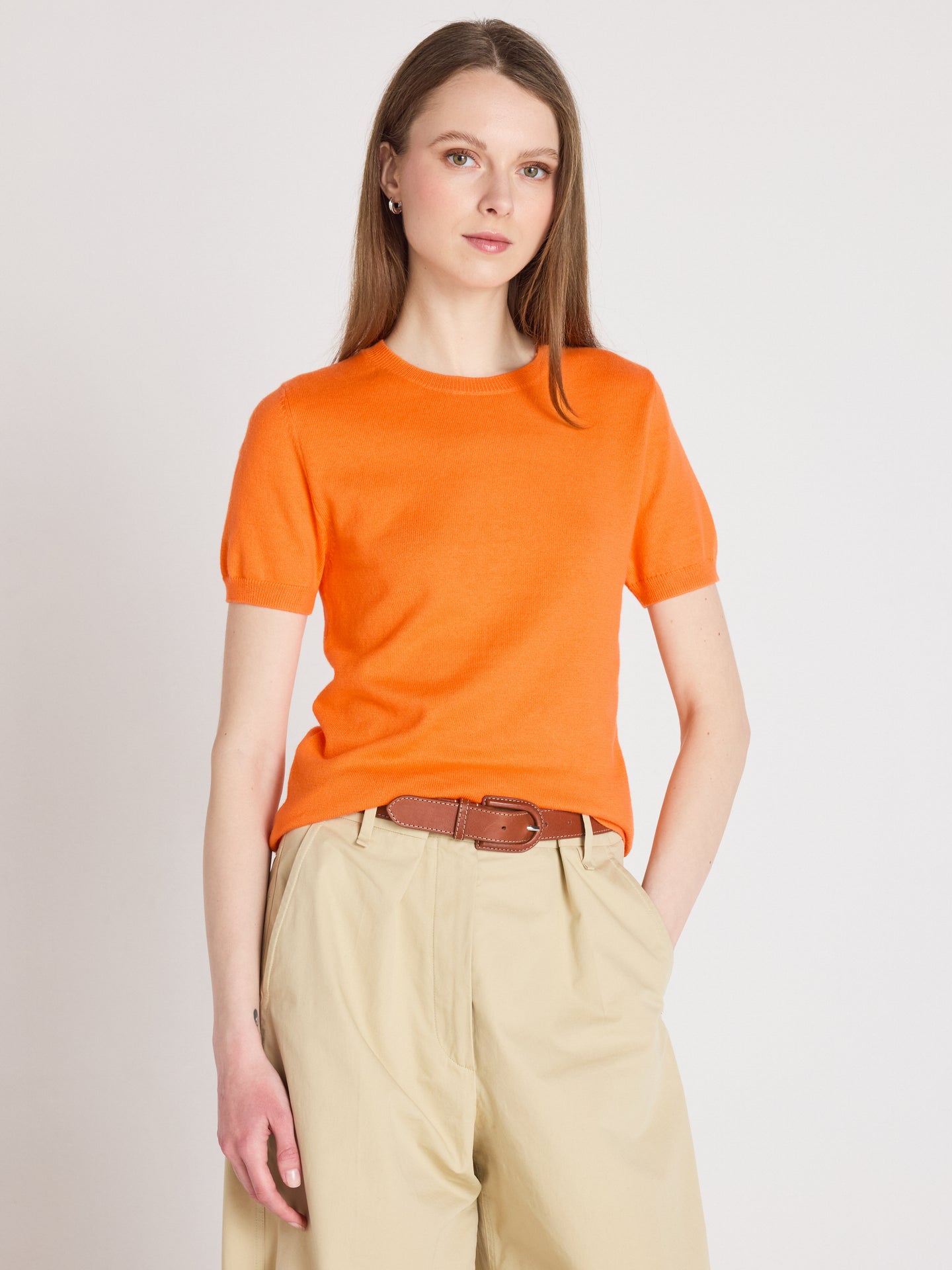 amelia - Pull coton cachemire - clementine