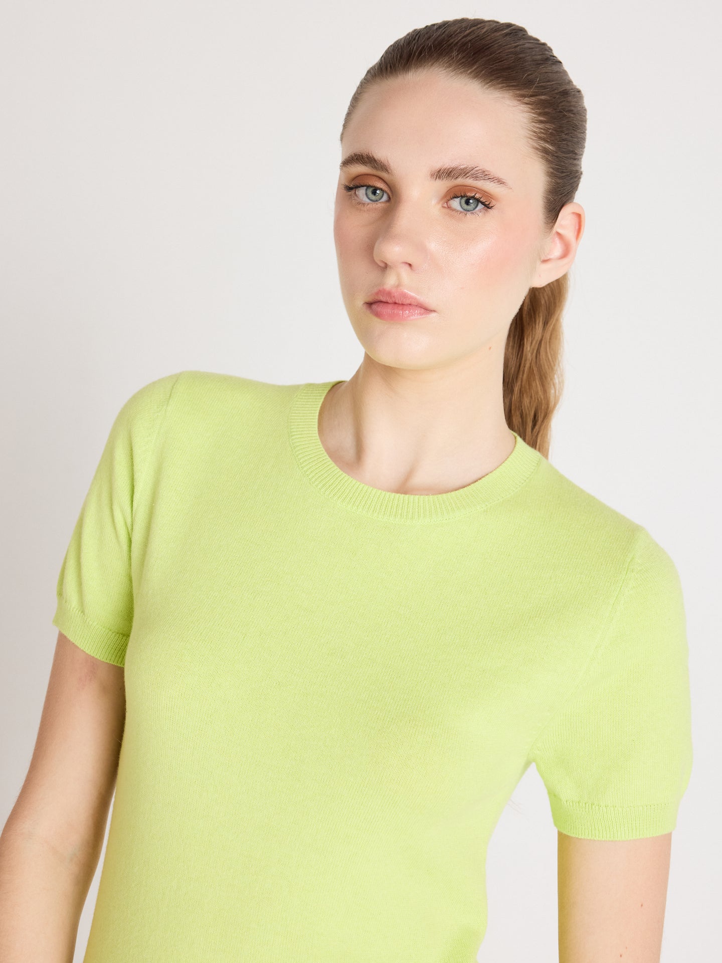 pull amelia - coton cachemire - lime