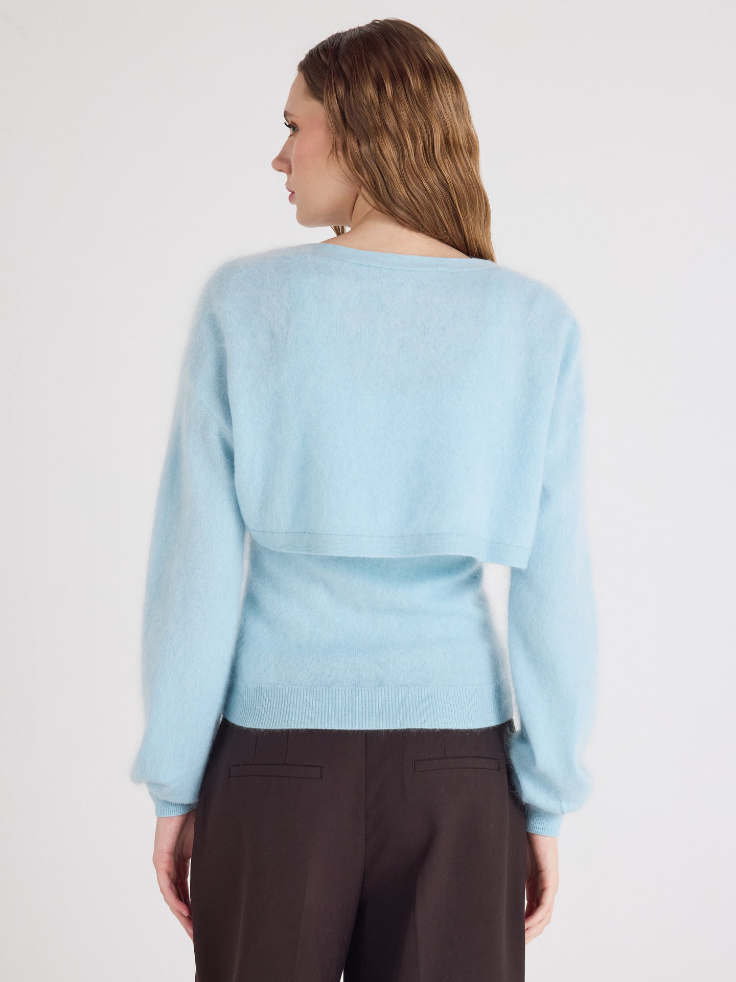 twinset billie - cachemire brossé - sky