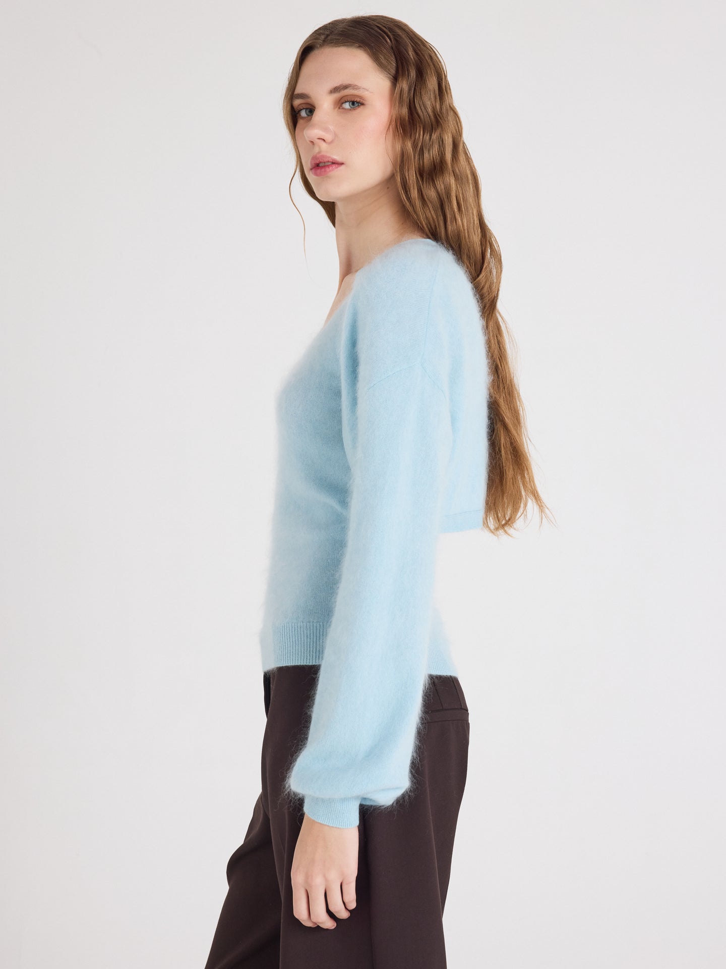 twinset billie - cachemire brossé - sky