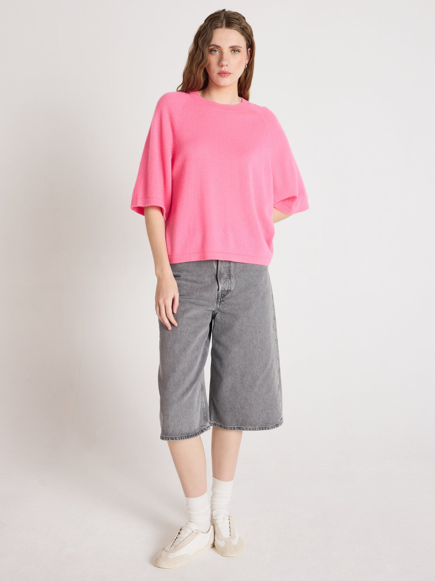 leana - Maglione 100% cashmere - sparkle pink neon