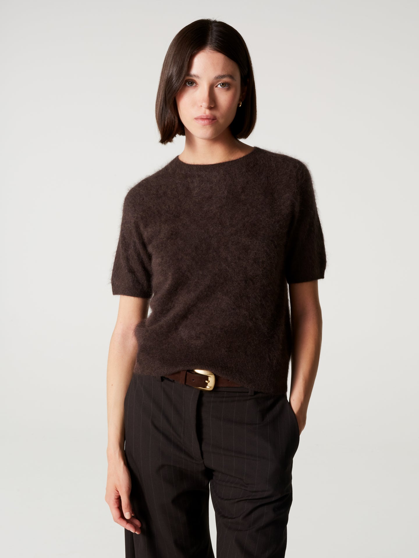 pull amaya - Cachemire brossé - brownie