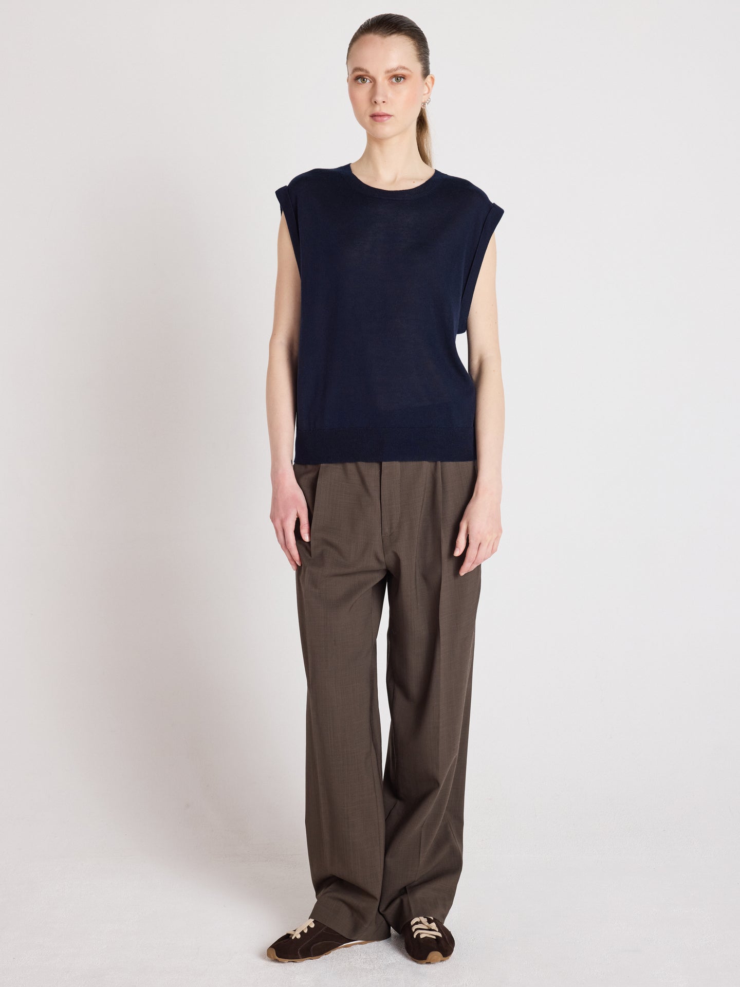 t-shirt naomi - lyocell cachemire - navy