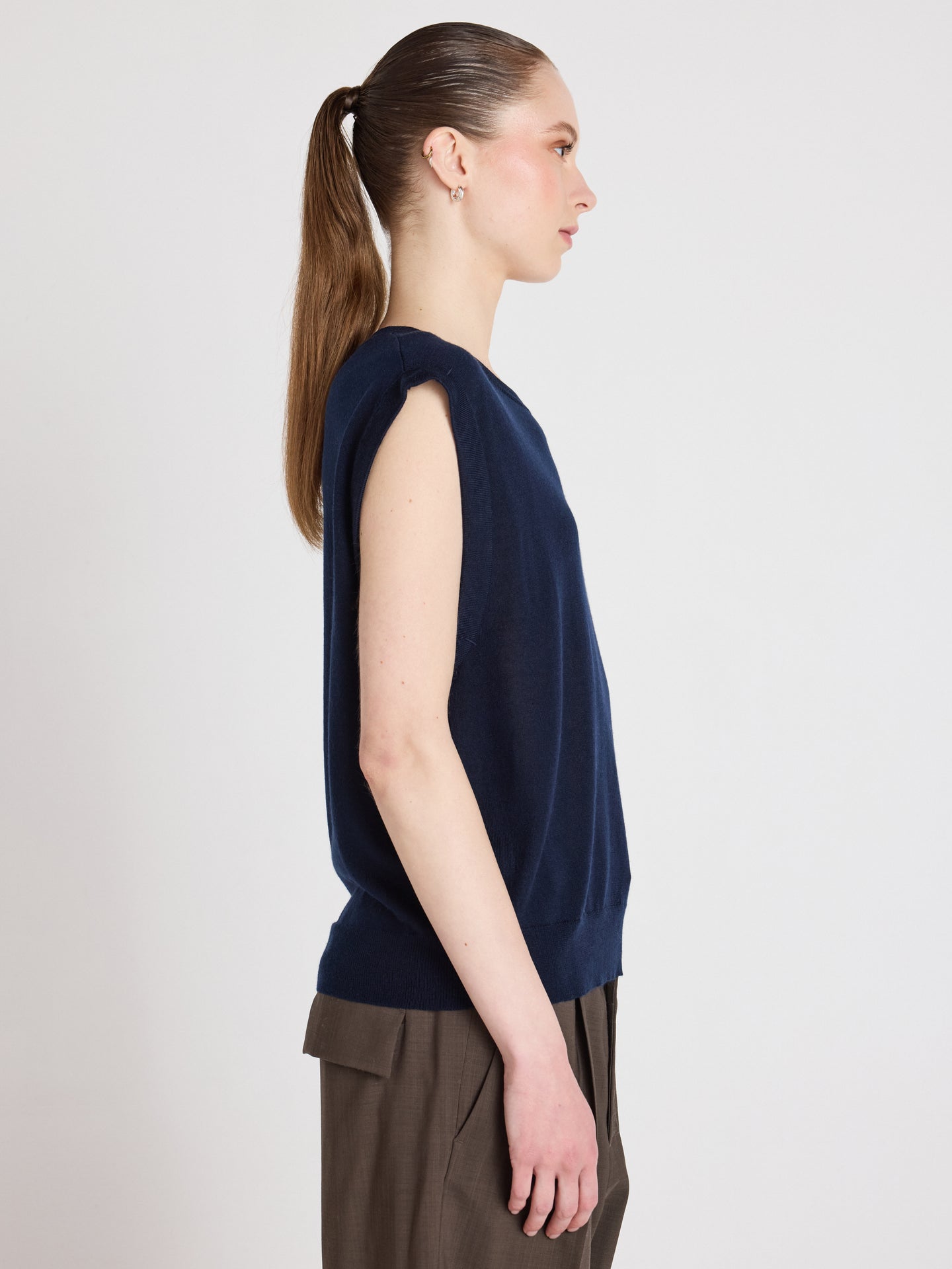 t-shirt naomi - lyocell cachemire - navy
