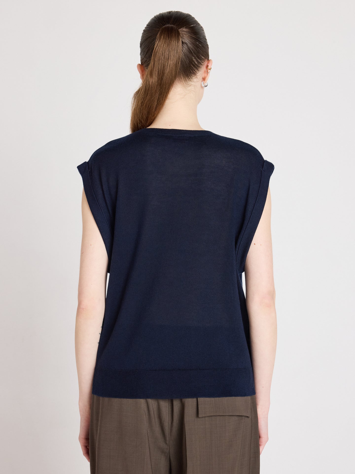 t-shirt naomi - lyocell cachemire - navy