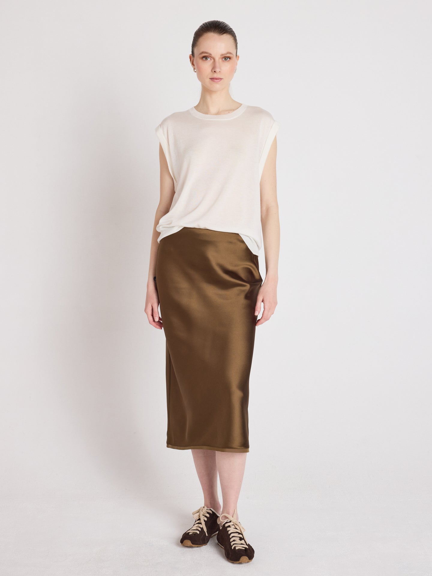 t-shirt naomi - lyocell cachemire - white