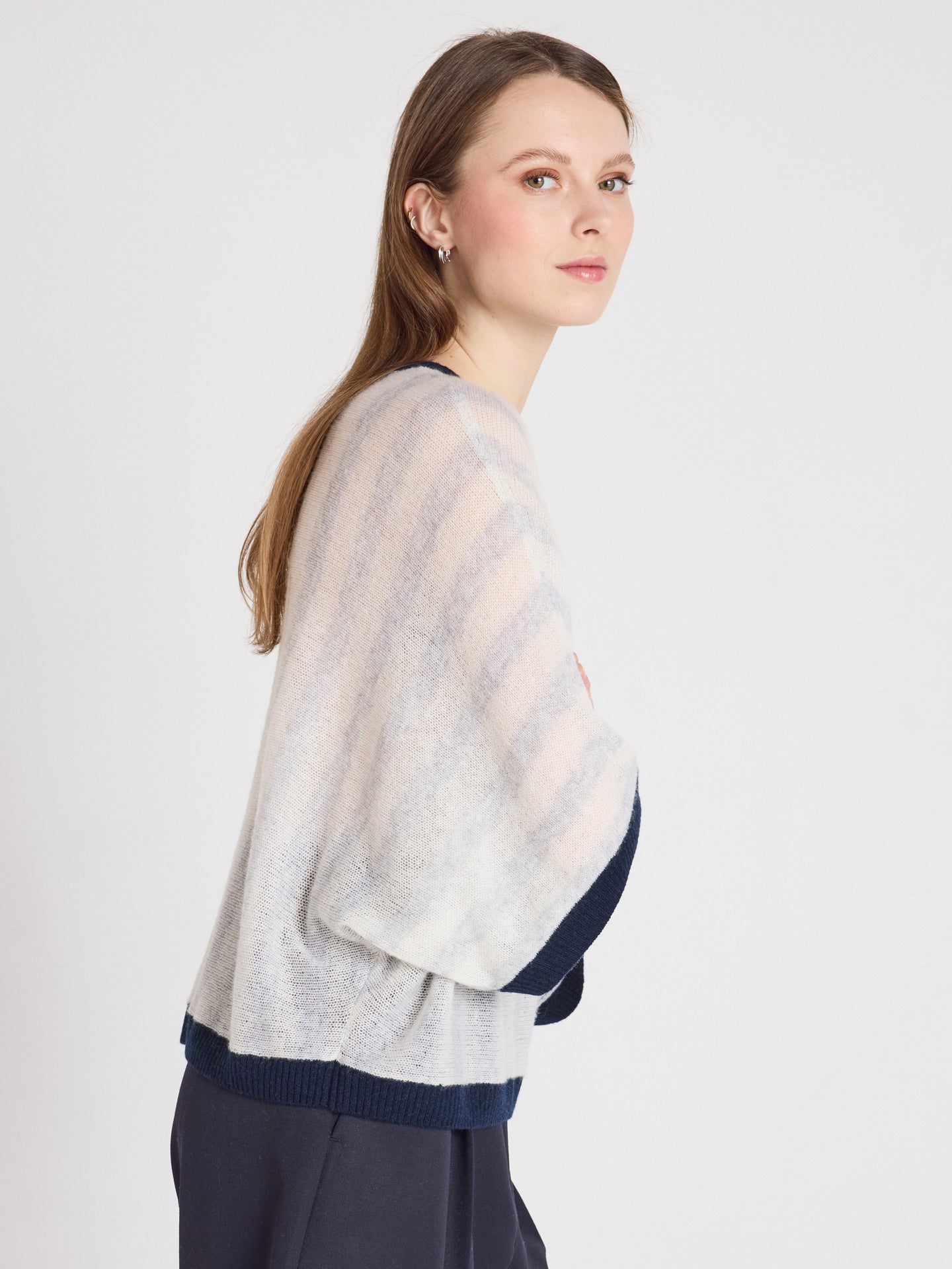 ponchotrui nettie - licht kasjmier - light heather grey