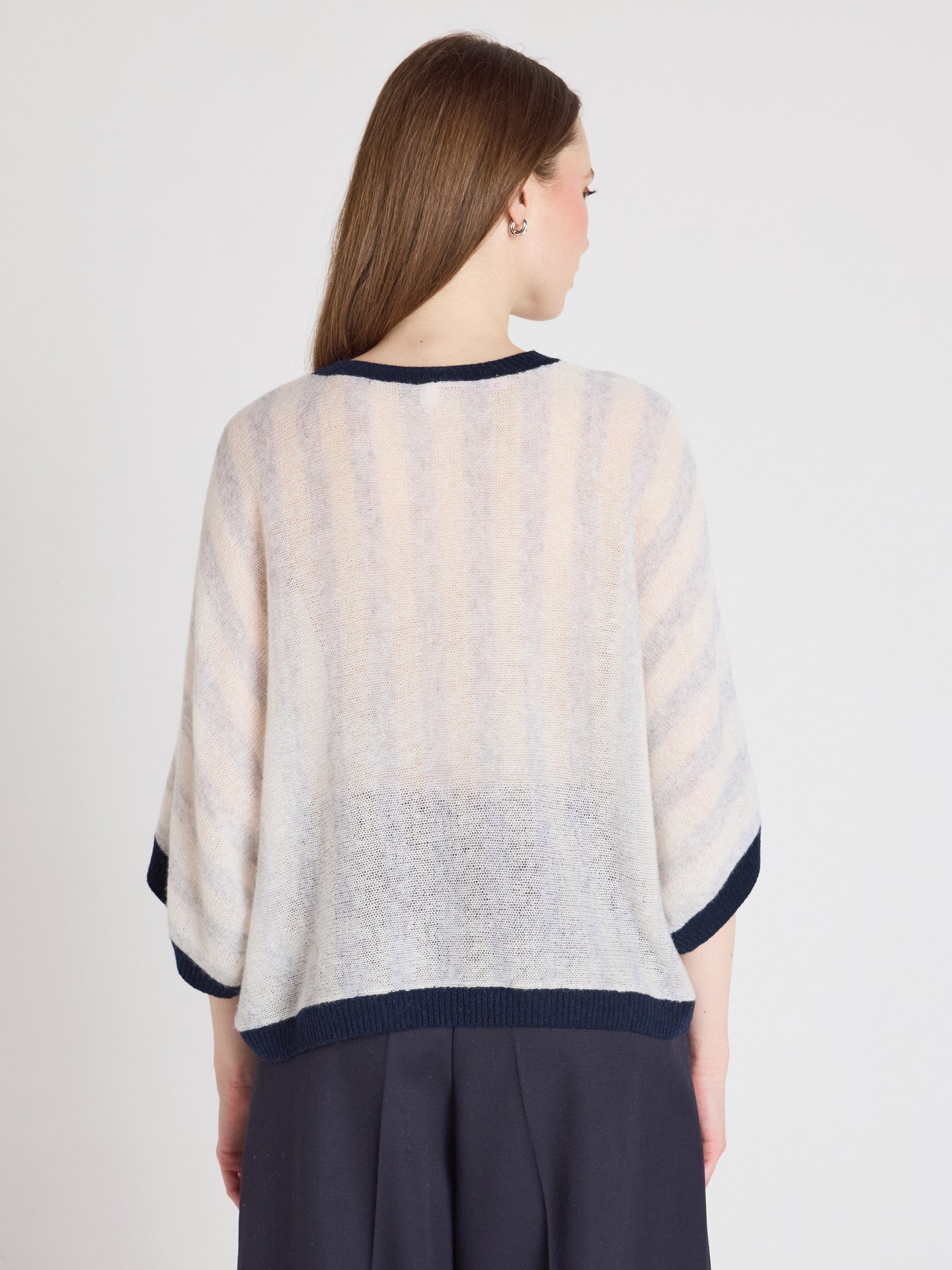 ponchotrui nettie - licht kasjmier - light heather grey