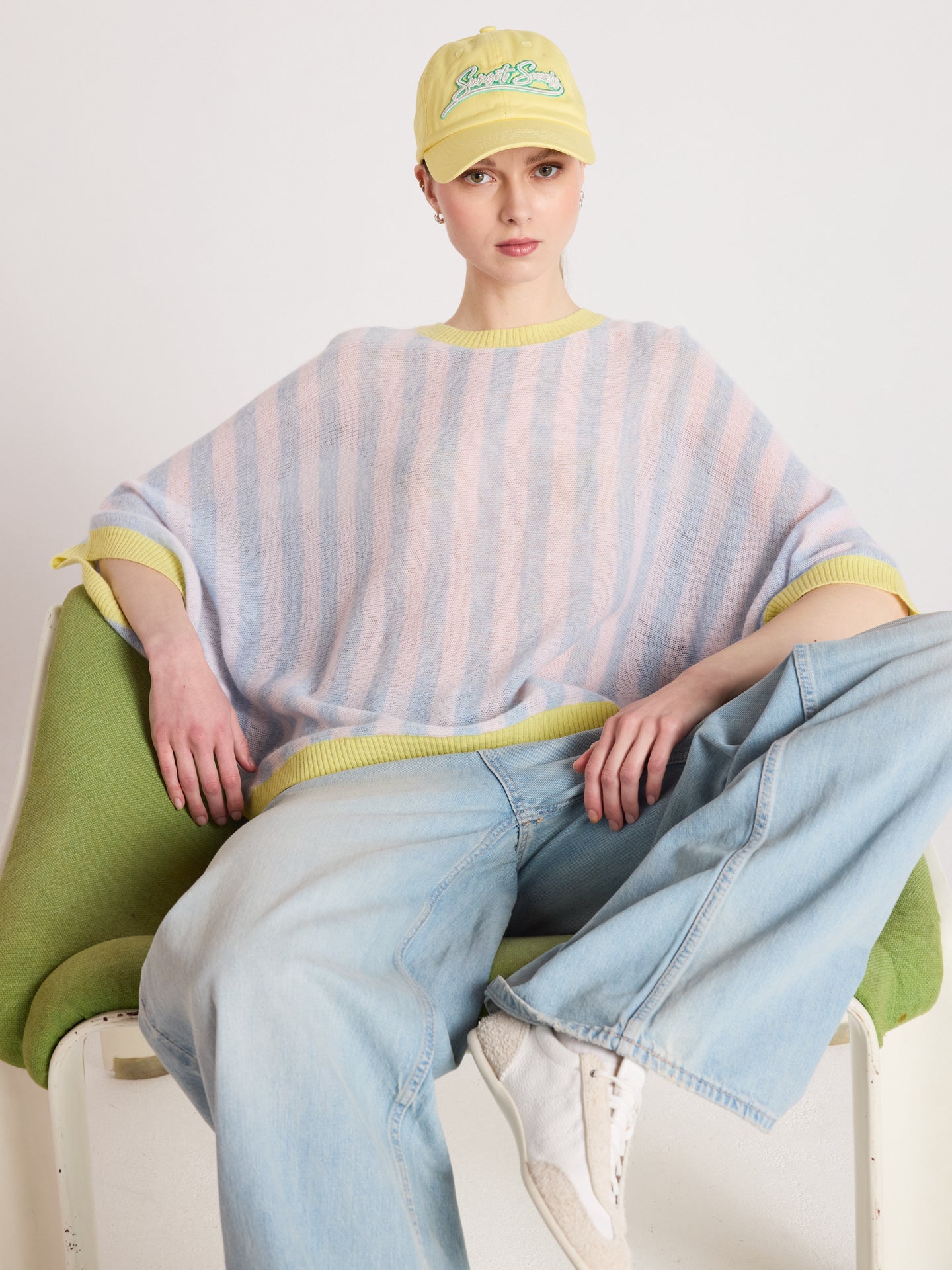 nettie - Pull 100% cachemire - sky