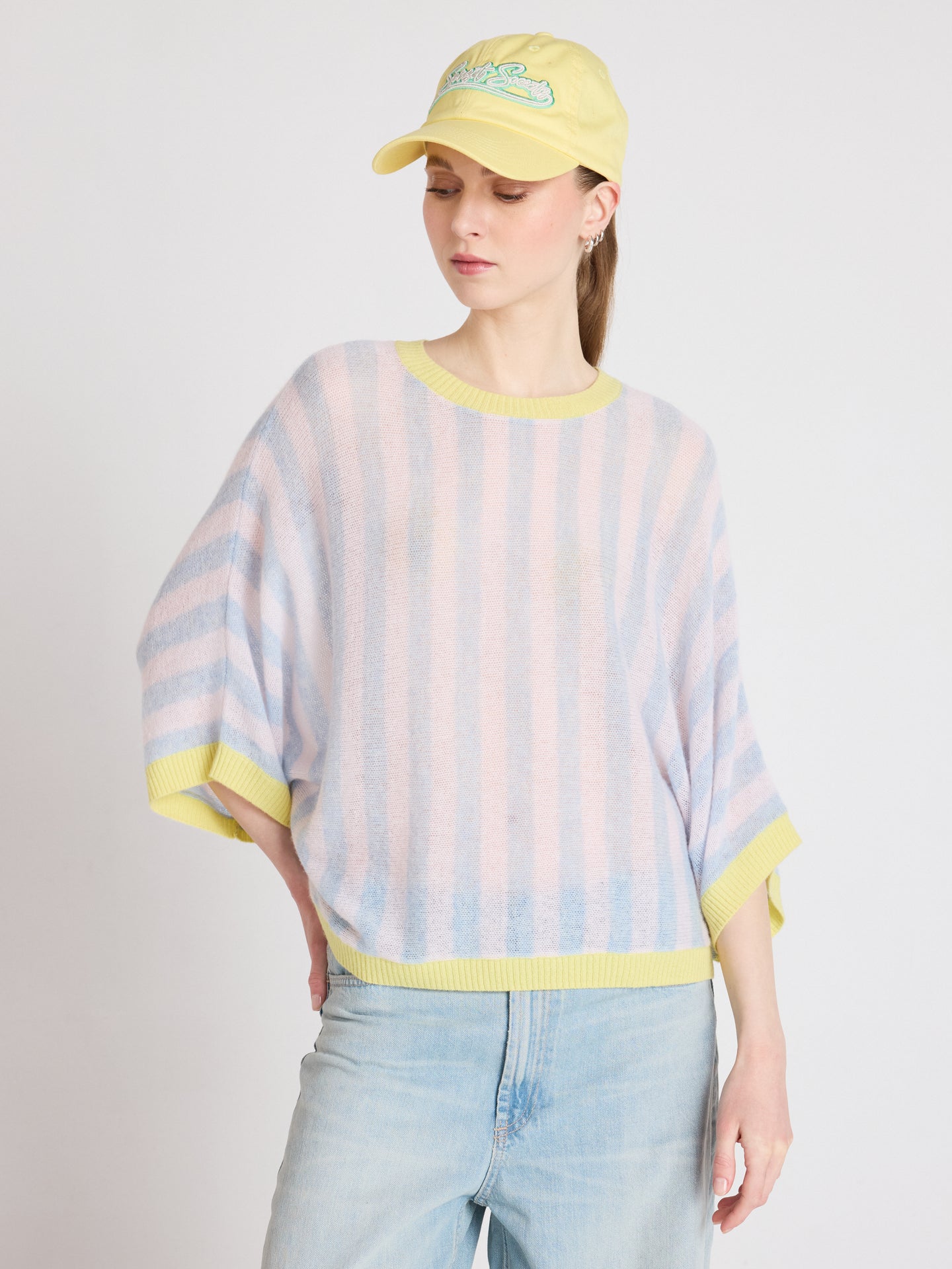 nettie - Pull 100% cachemire - sky