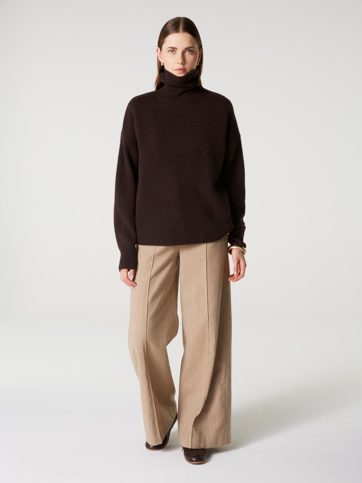 pull bertille - Cachemire épais - dark brown