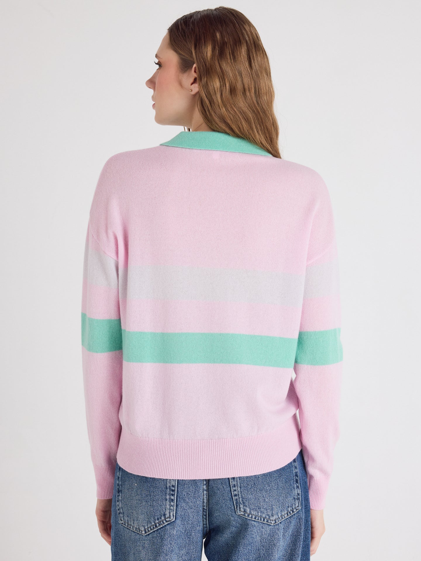 pull polo cora - cachemire - cherry blossom