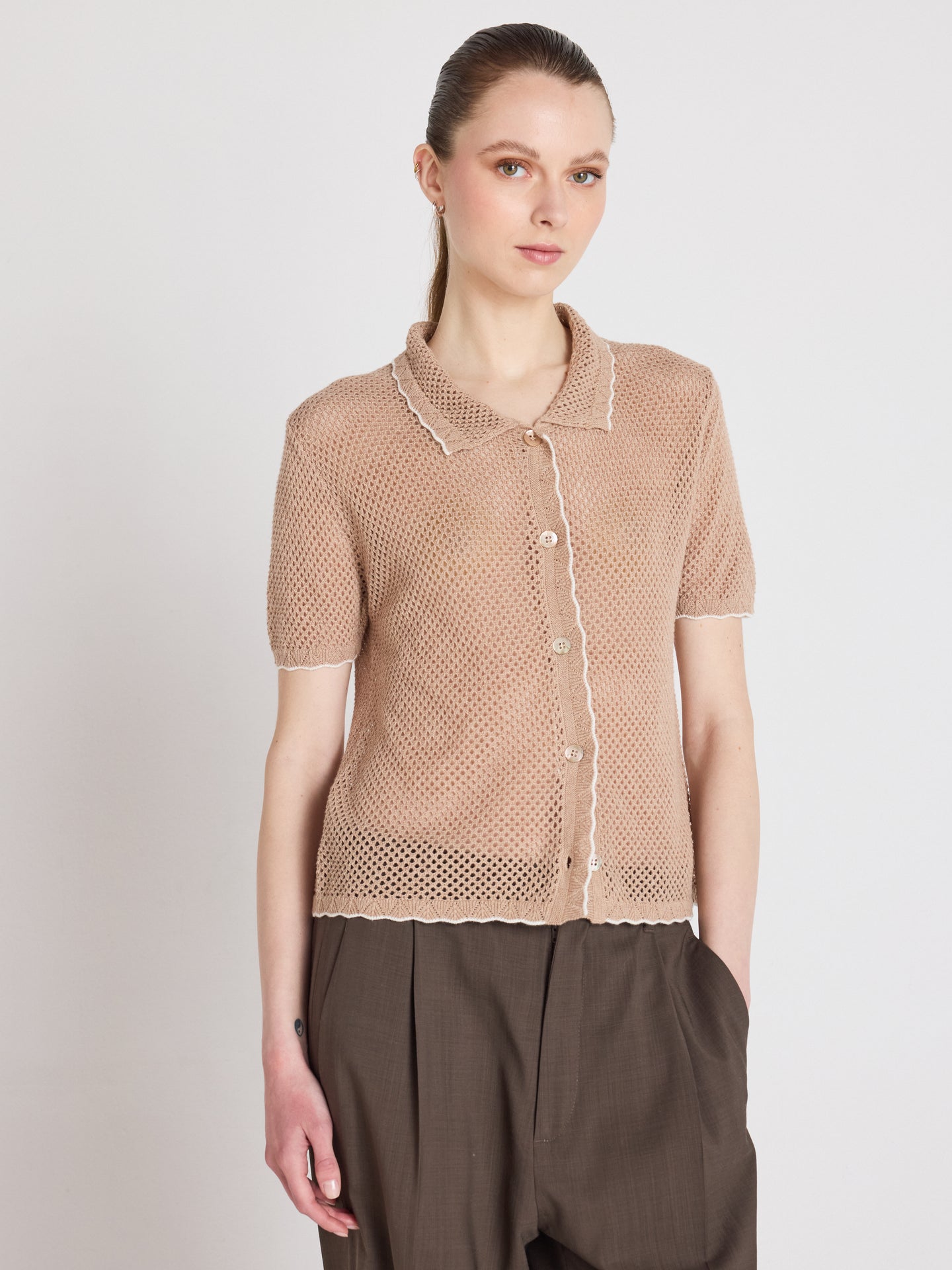 molly - Chemise en coton cachemire - sea shell