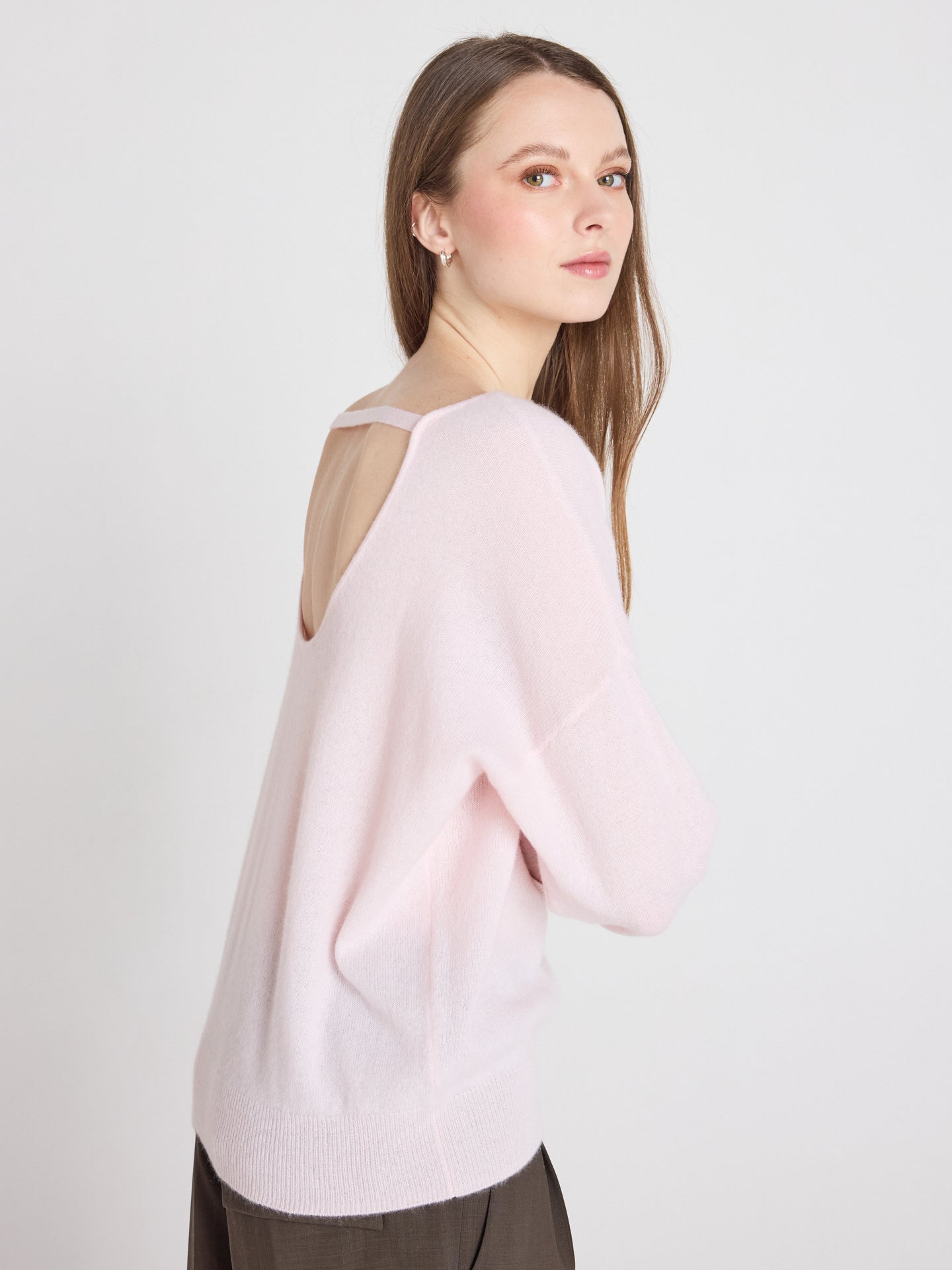 ivy - Neckholderpullover aus gebürstetem Kaschmir - ballerina