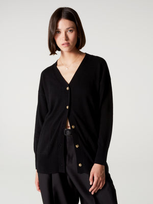 Cardigan tamy - Kaschmir - Schwarz