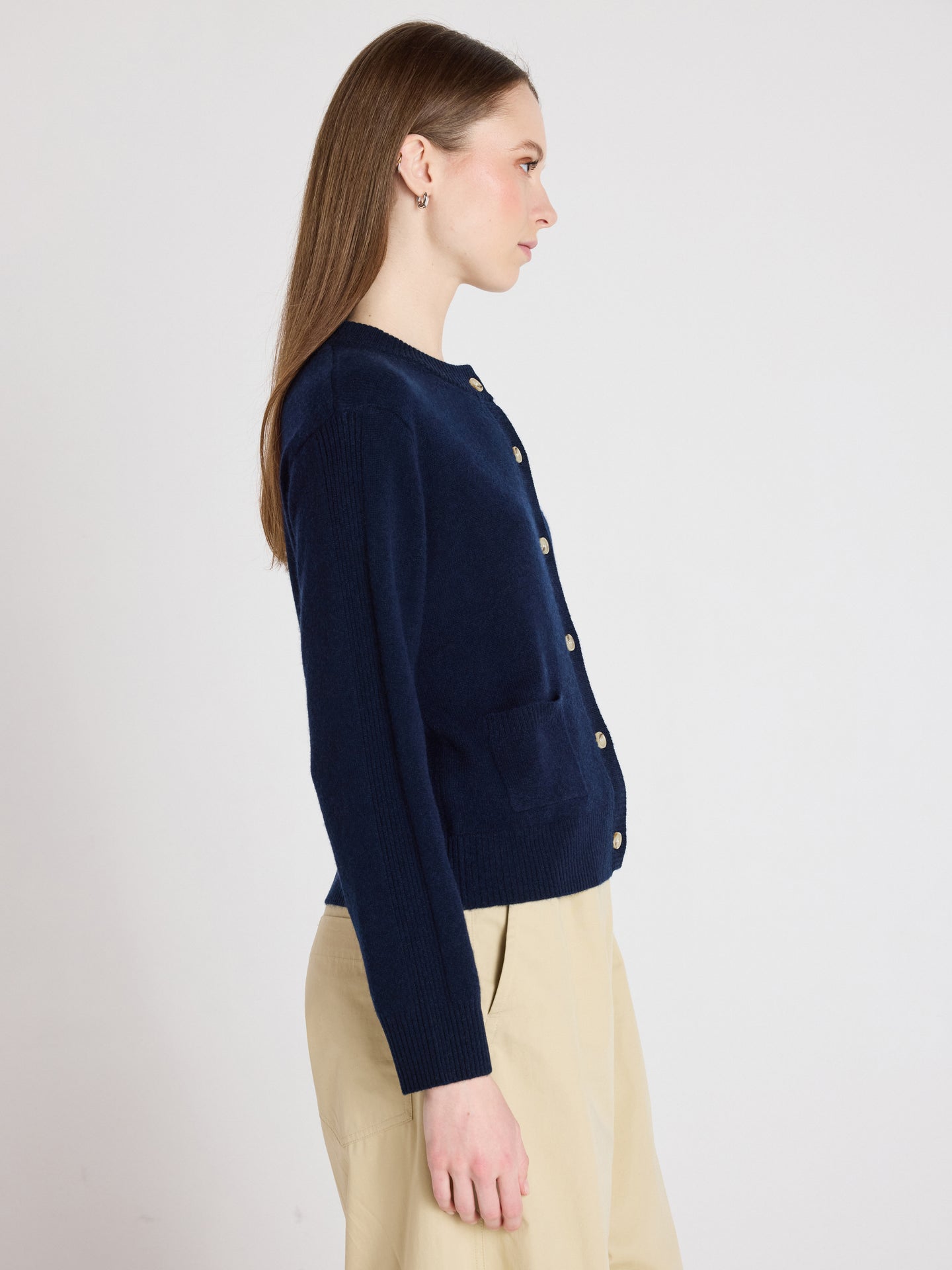 Strickjacke riley - Kaschmir - Navy