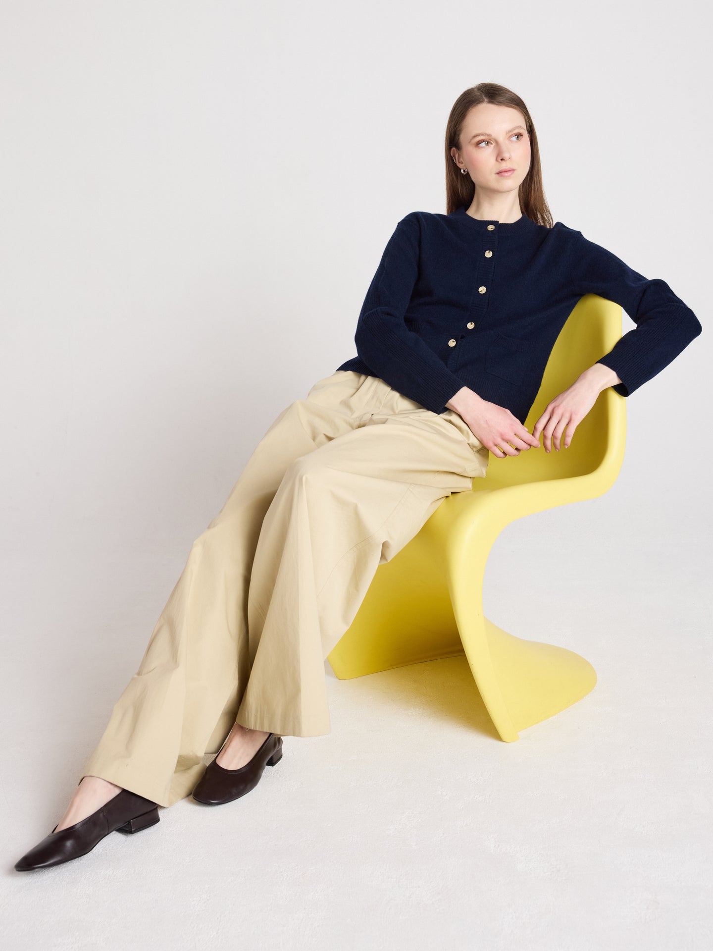 Strickjacke riley - Kaschmir - Navy