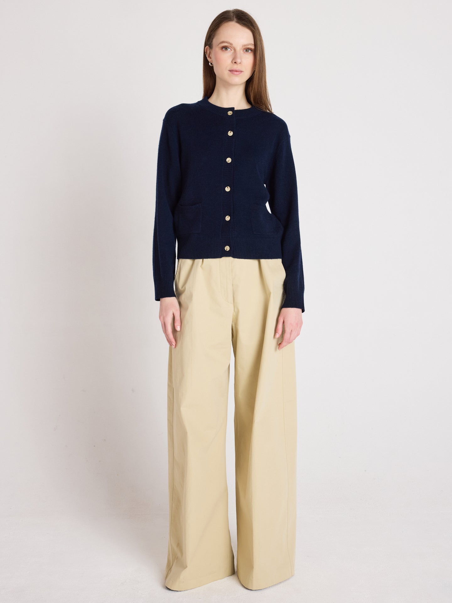 Riley - Strickjacke aus 100 % Kaschmir - Navy