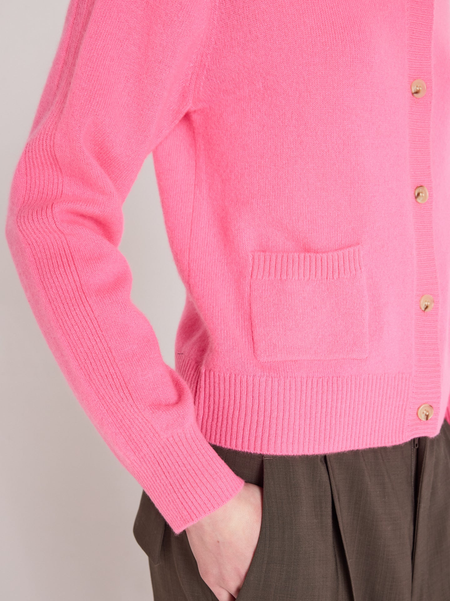 cardigan riley - cashmere - sparkle pink neon