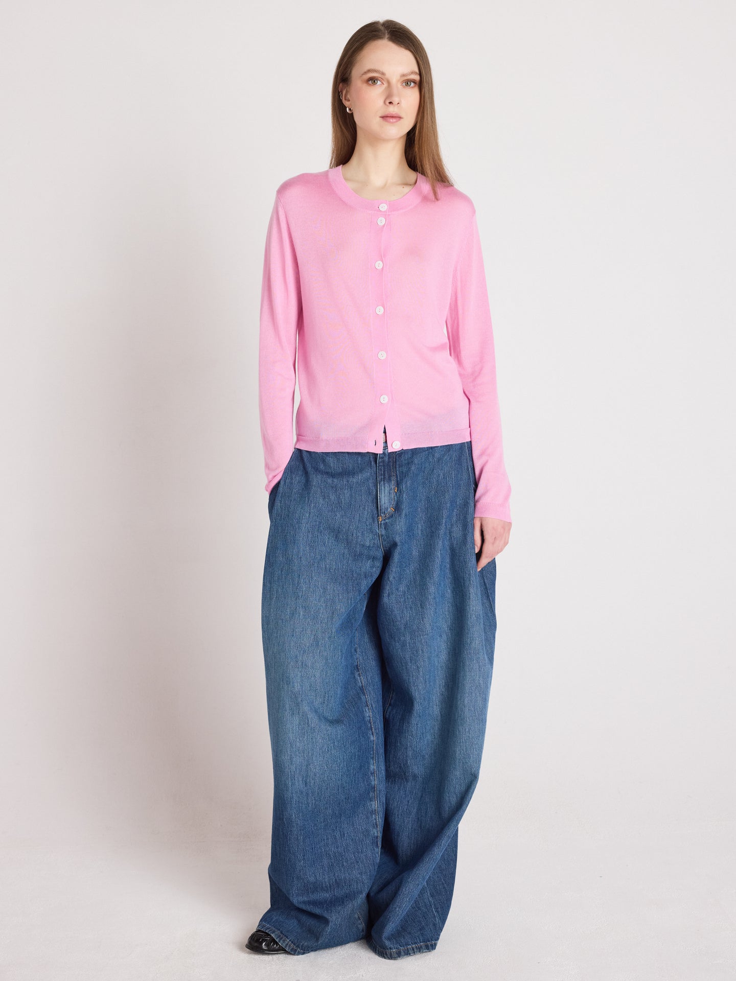 cardigan maddie - lyocell cachemire - dragon fruit
