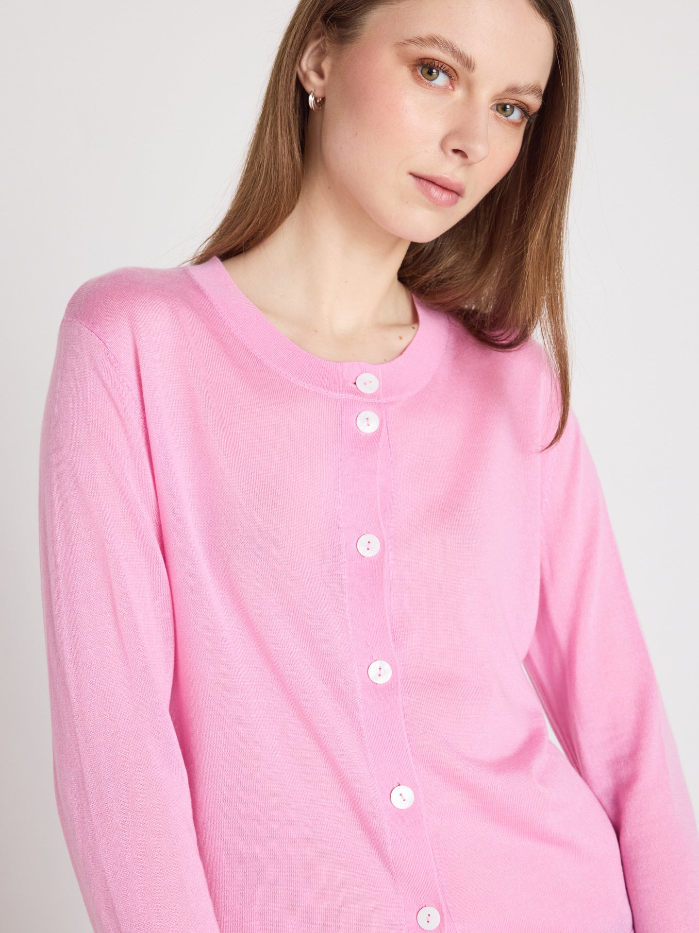 cardigan maddie - lyocell cachemire - dragon fruit