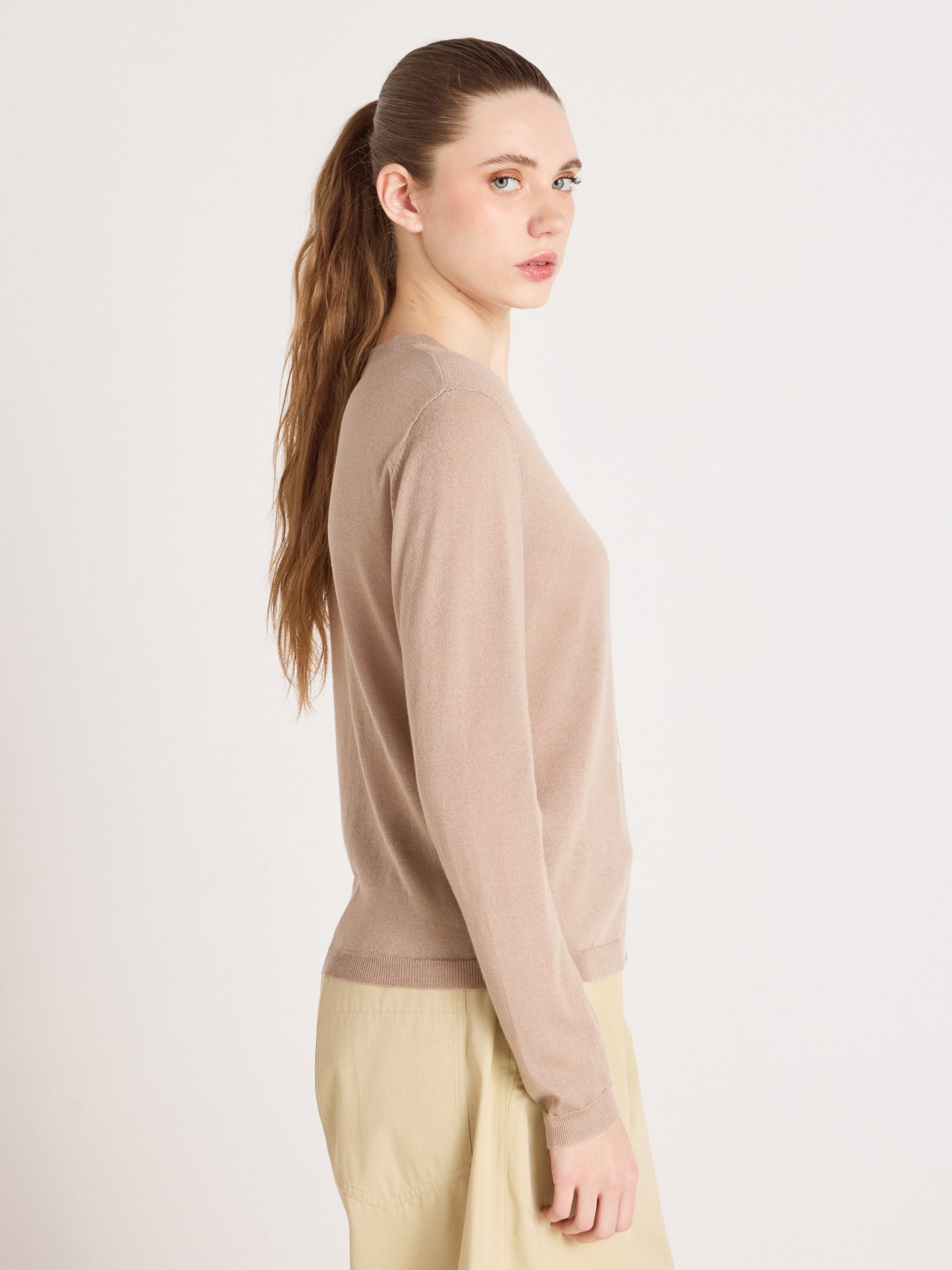 cardigan maddie - lyocell en kasjmier - earth