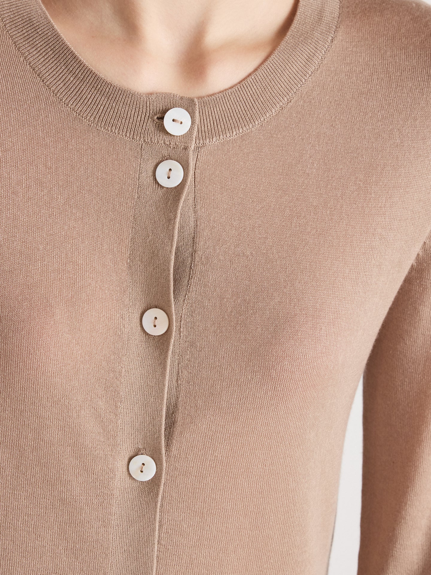 cardigan maddie - lyocell en kasjmier - earth