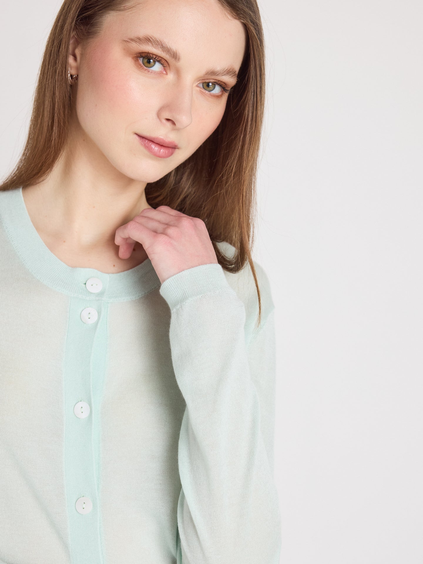cardigan maddie - lyocell cachemire - mint