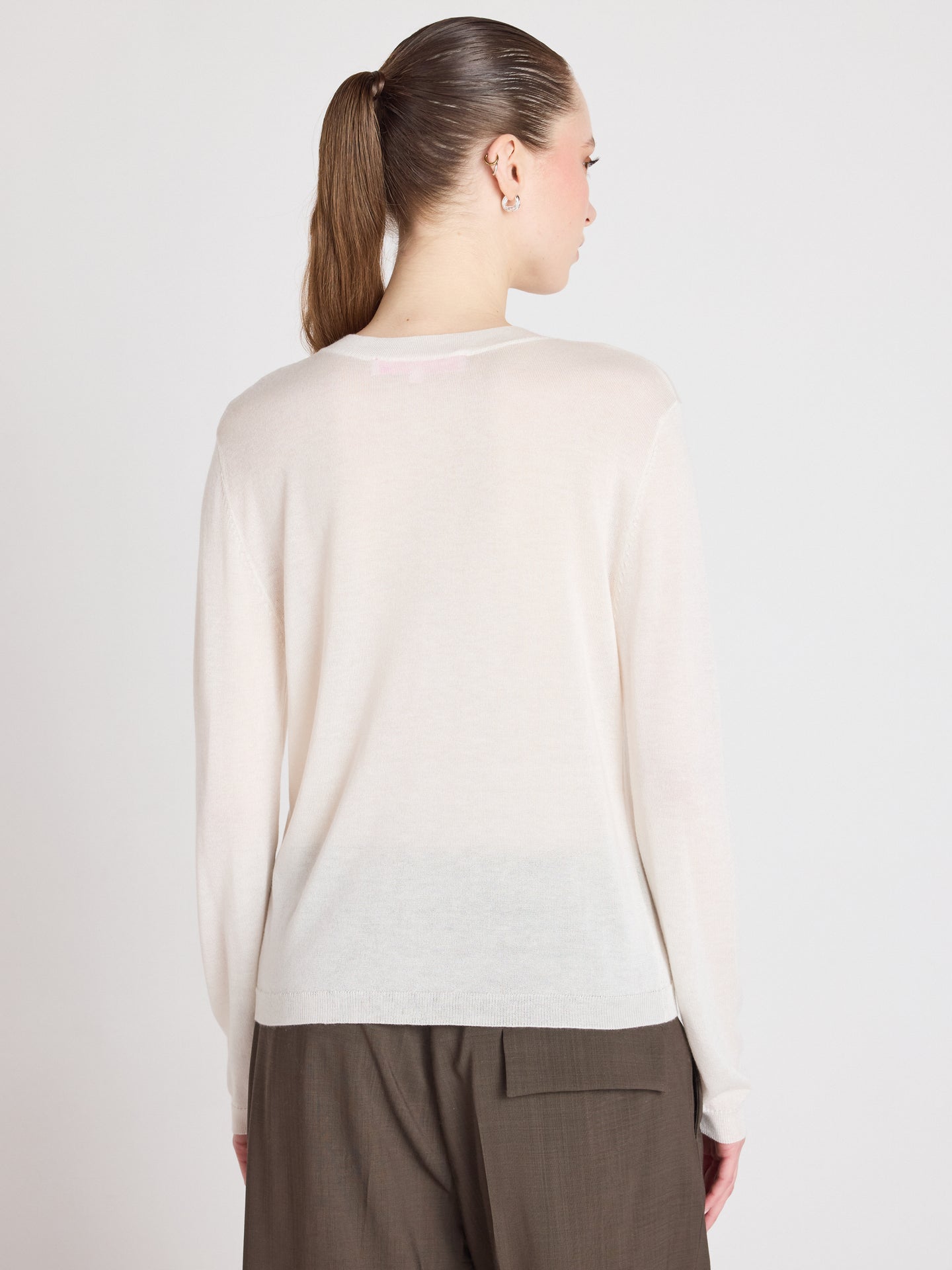 cardigan maddie - lyocell cachemire - white