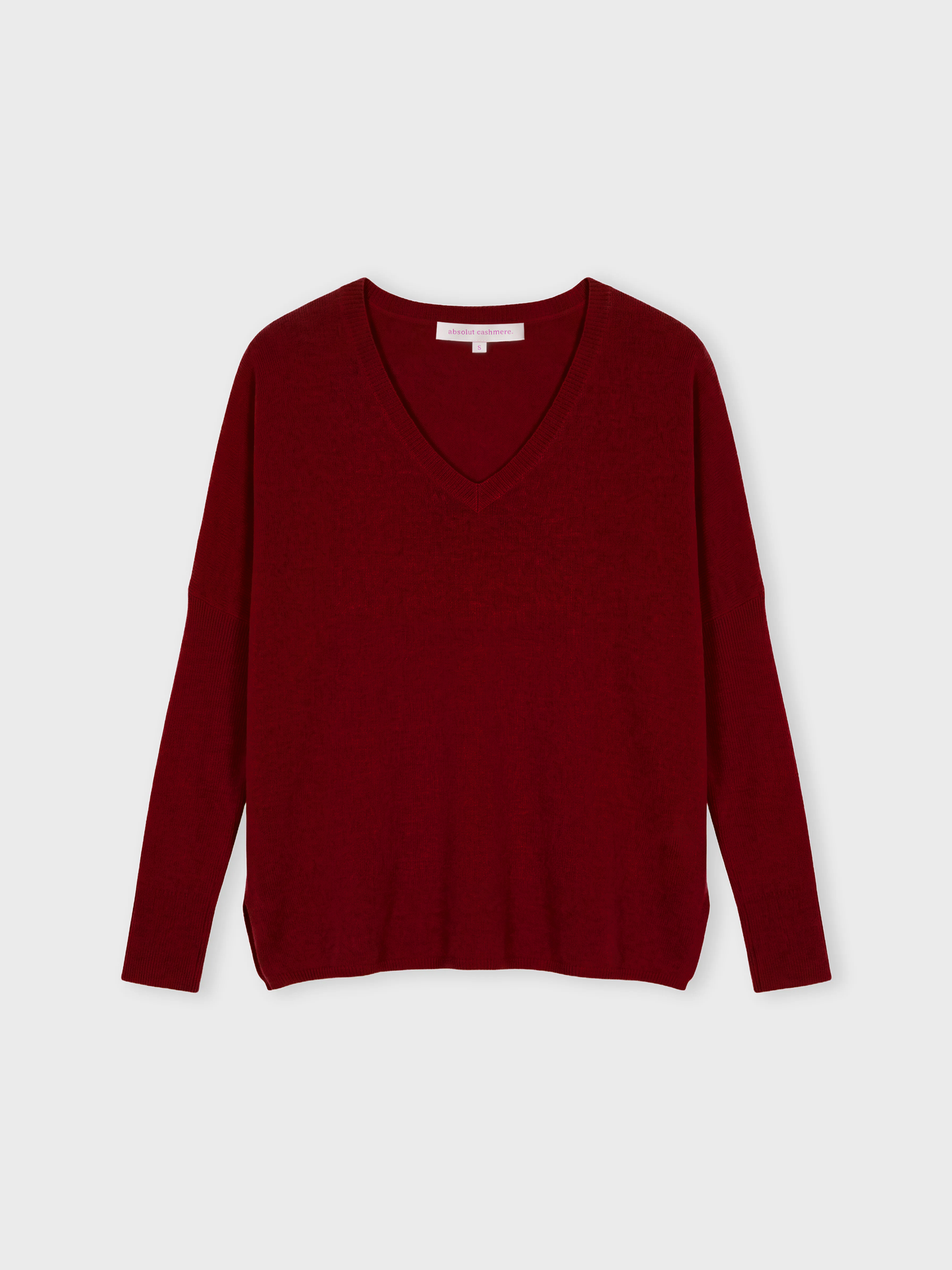 pull poncho camille - Cachemire - deep cherry