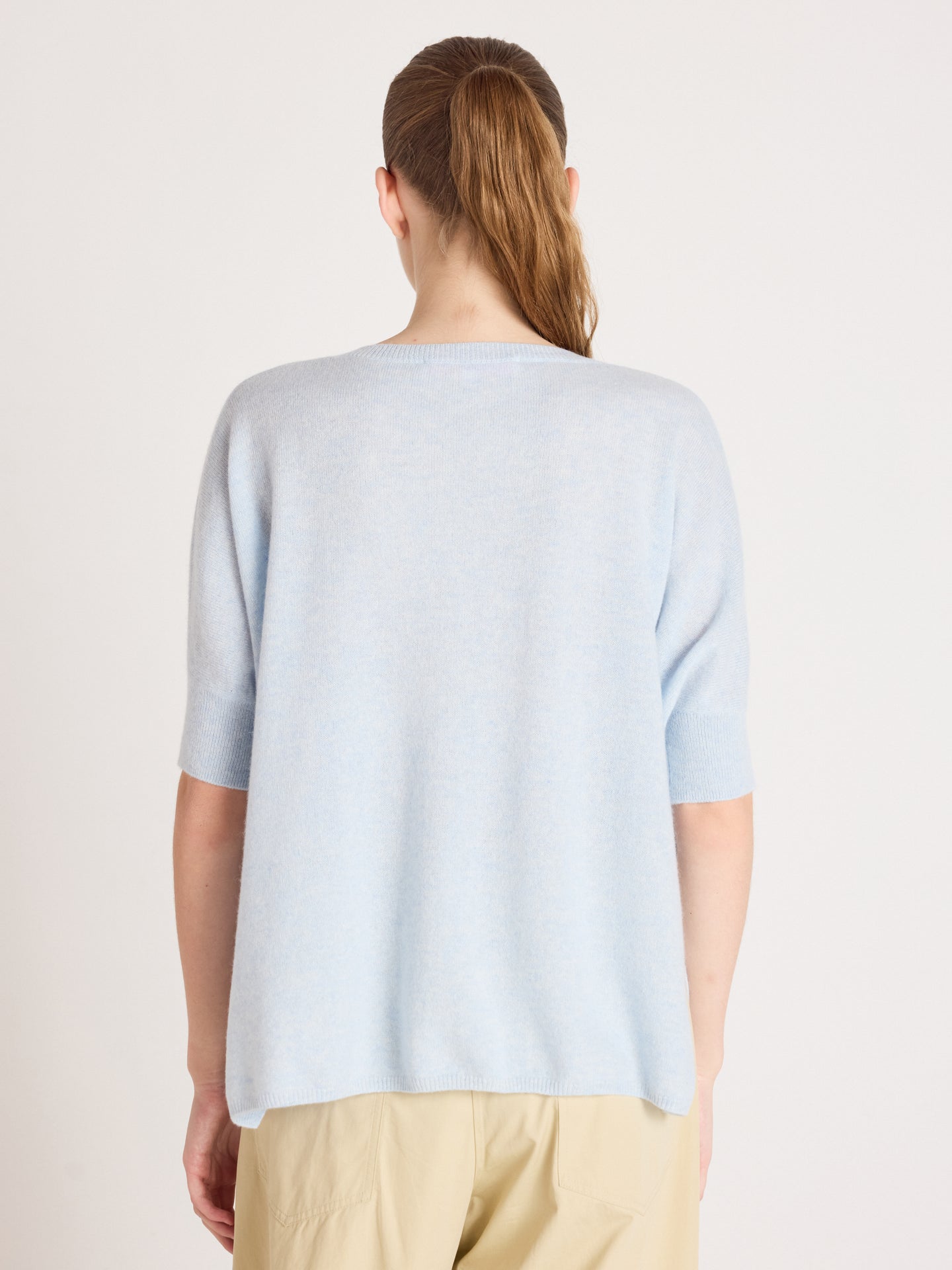 pull poncho kate - cachemire - heathered sky