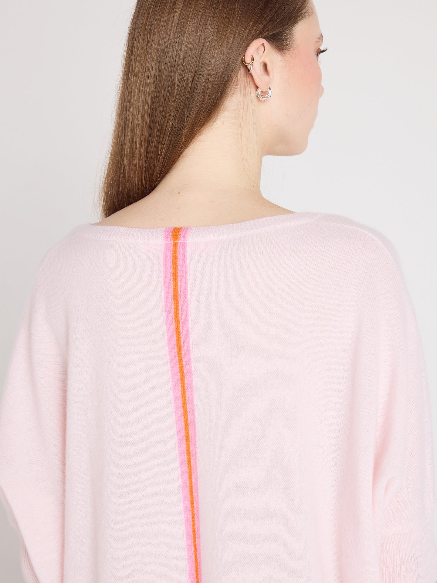pull poncho à bande ingrid - cachemire - ballerina
