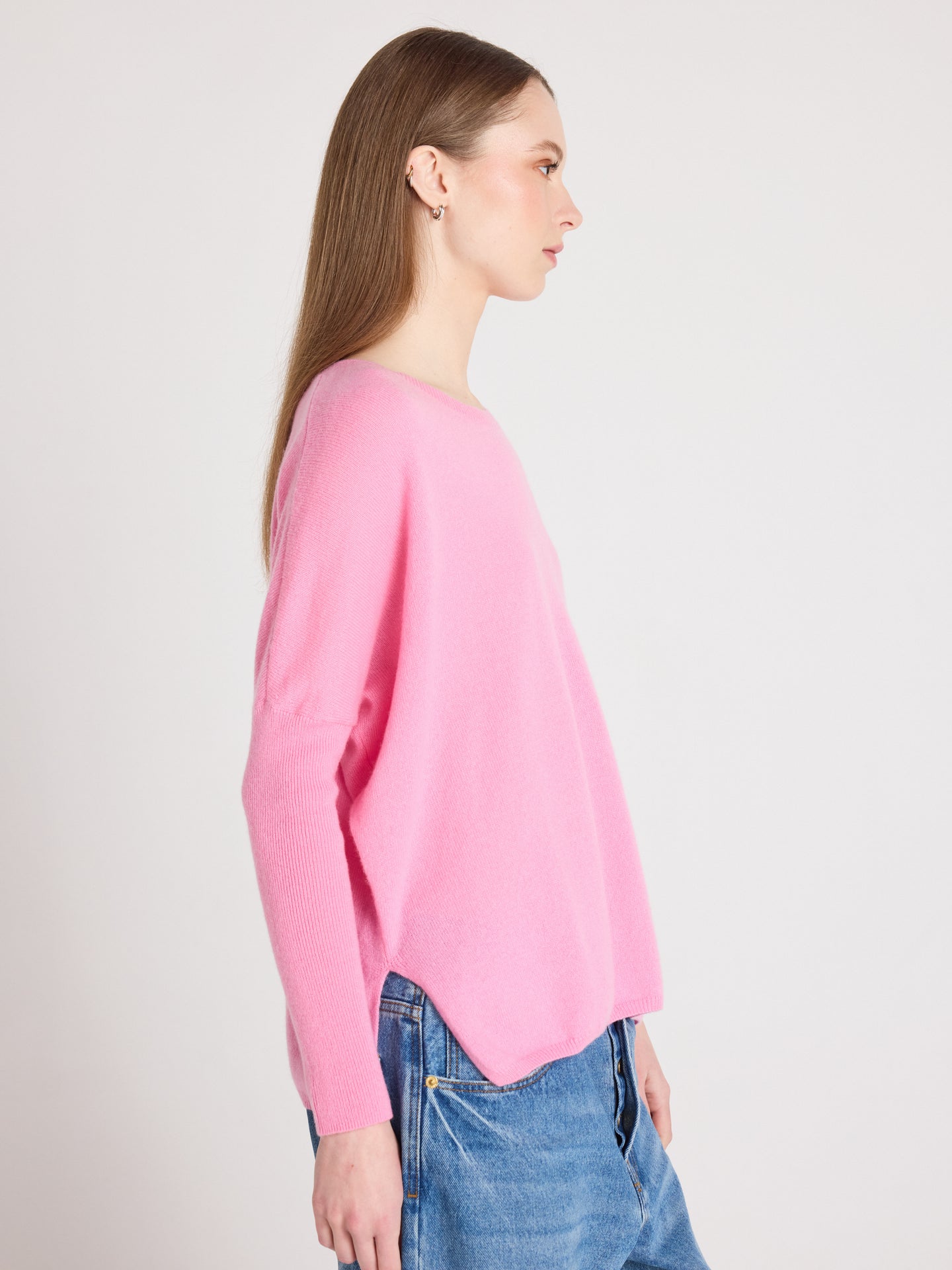 pull poncho astrid - cachemire - dragon fruit