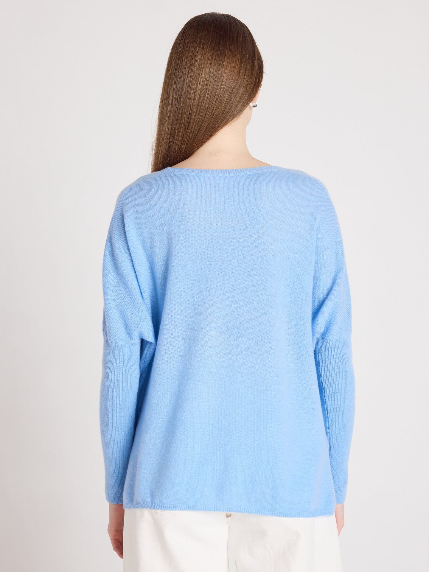 pull poncho astrid - cachemire - provence blue