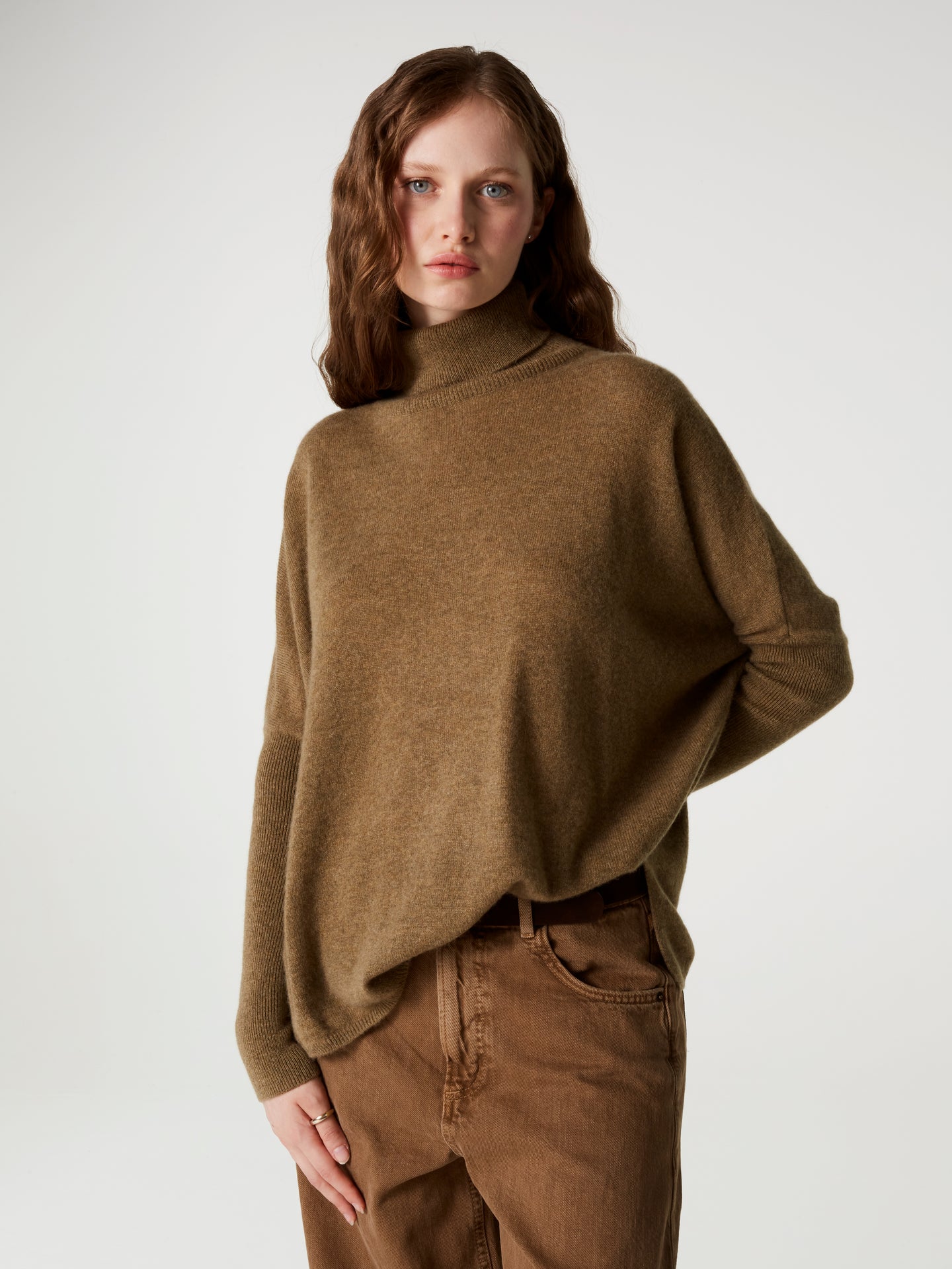 pull poncho clara - Cachemire - bronze