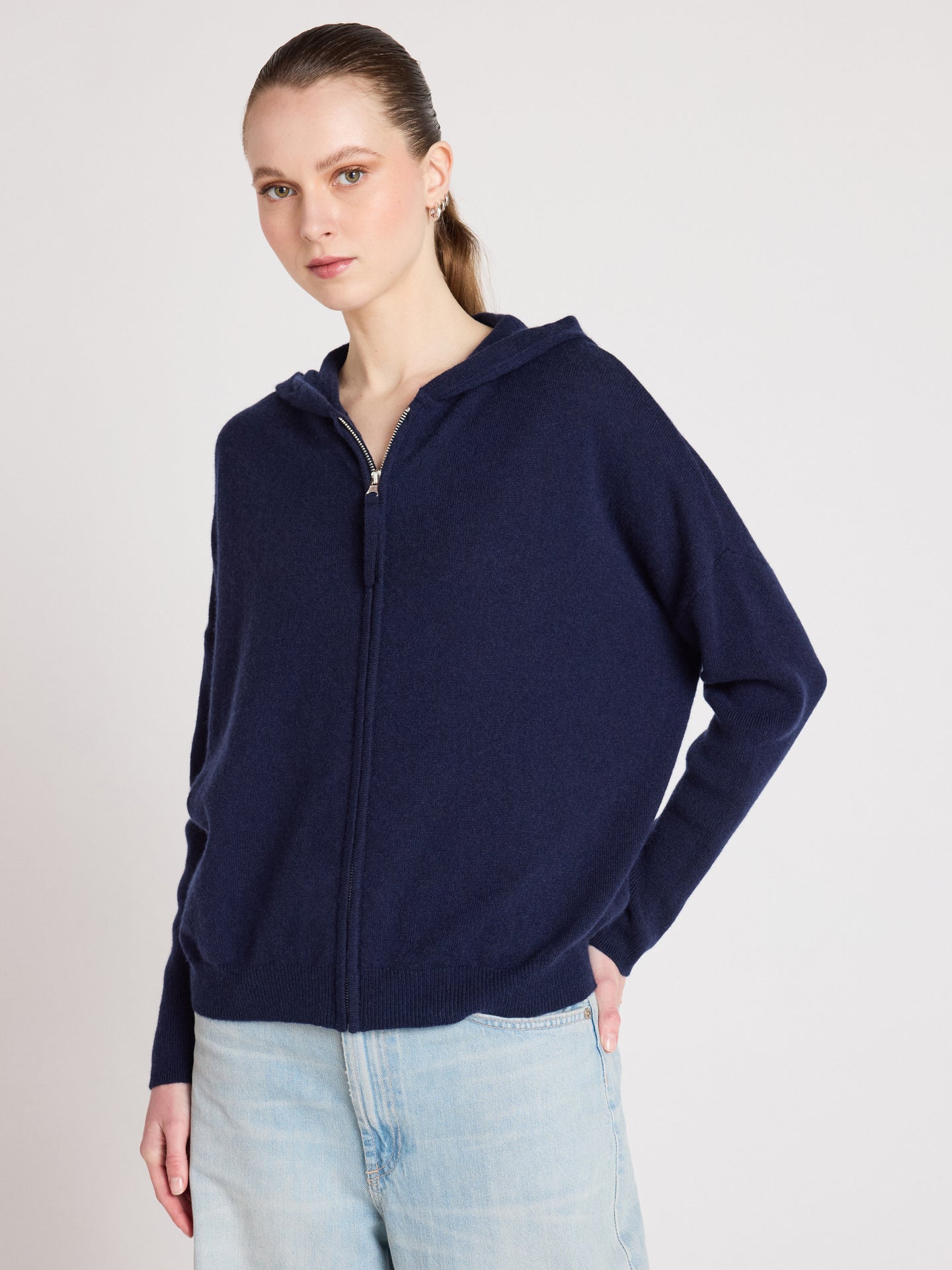 ponchojacke evelyn - Kaschmir - Navy