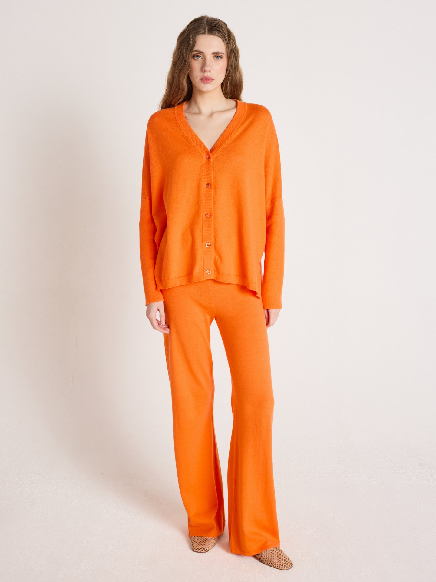 natalie - Cardigan poncho en cachemire - clementine