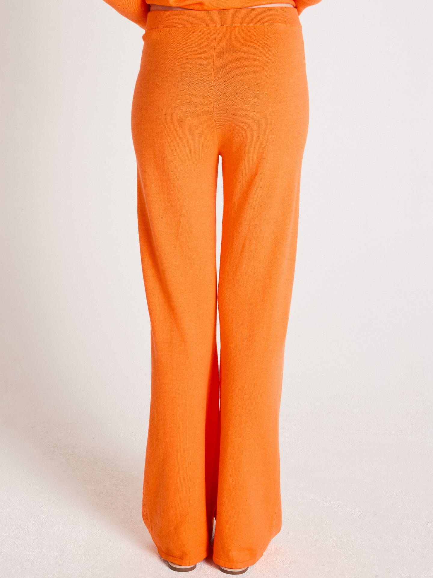 pantalone svasato melynda - cotone e cashmere - clementine