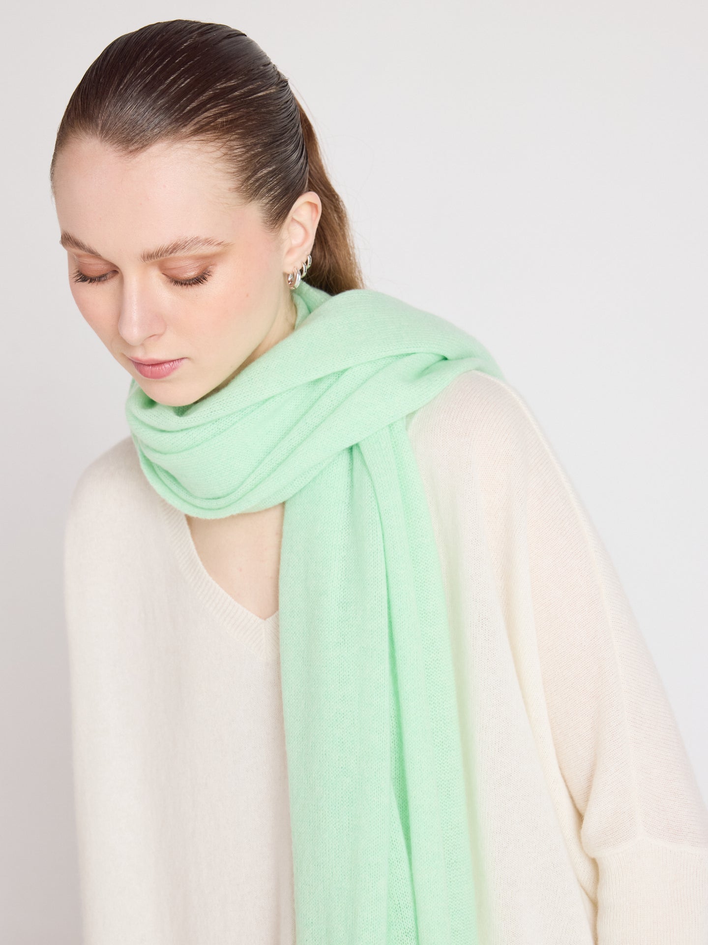 écharpe infinity - cachemire - pastel green