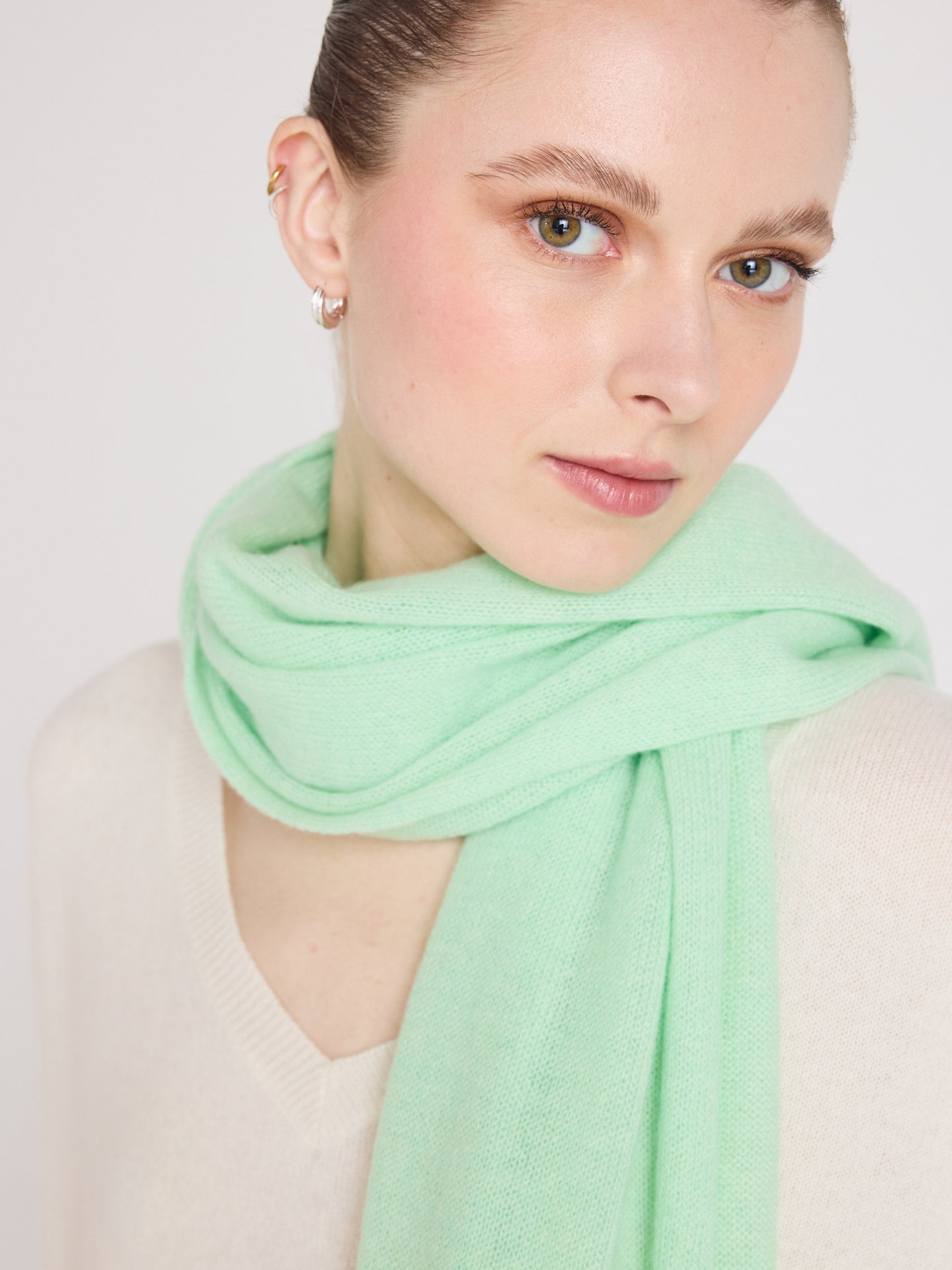écharpe infinity - cachemire - pastel green