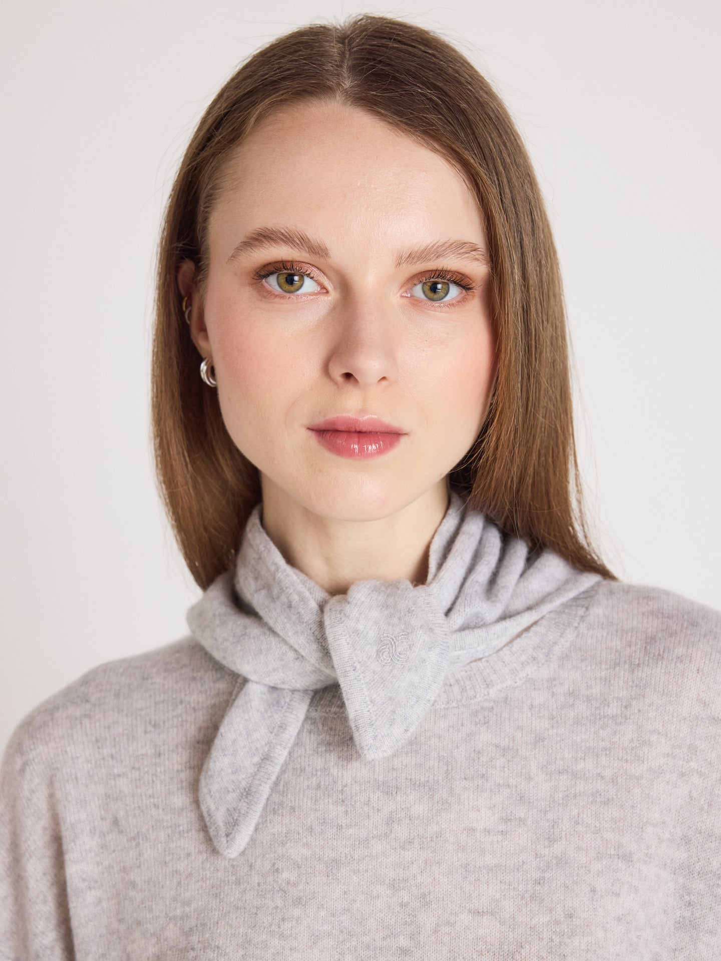 june - Bandana aus 100 % Kaschmir - light heather grey