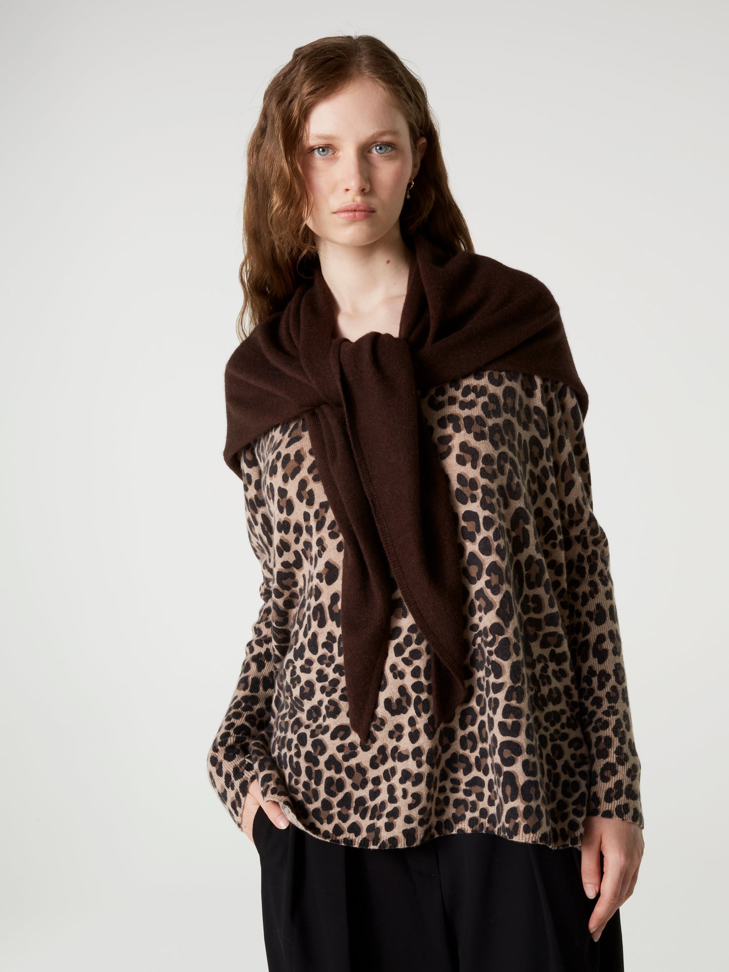 danika scarf - Cashmere - brownie