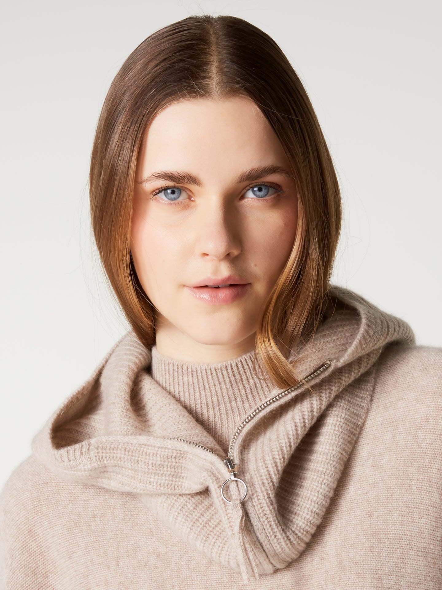 cagoule augusta - Cachemire épais - oat