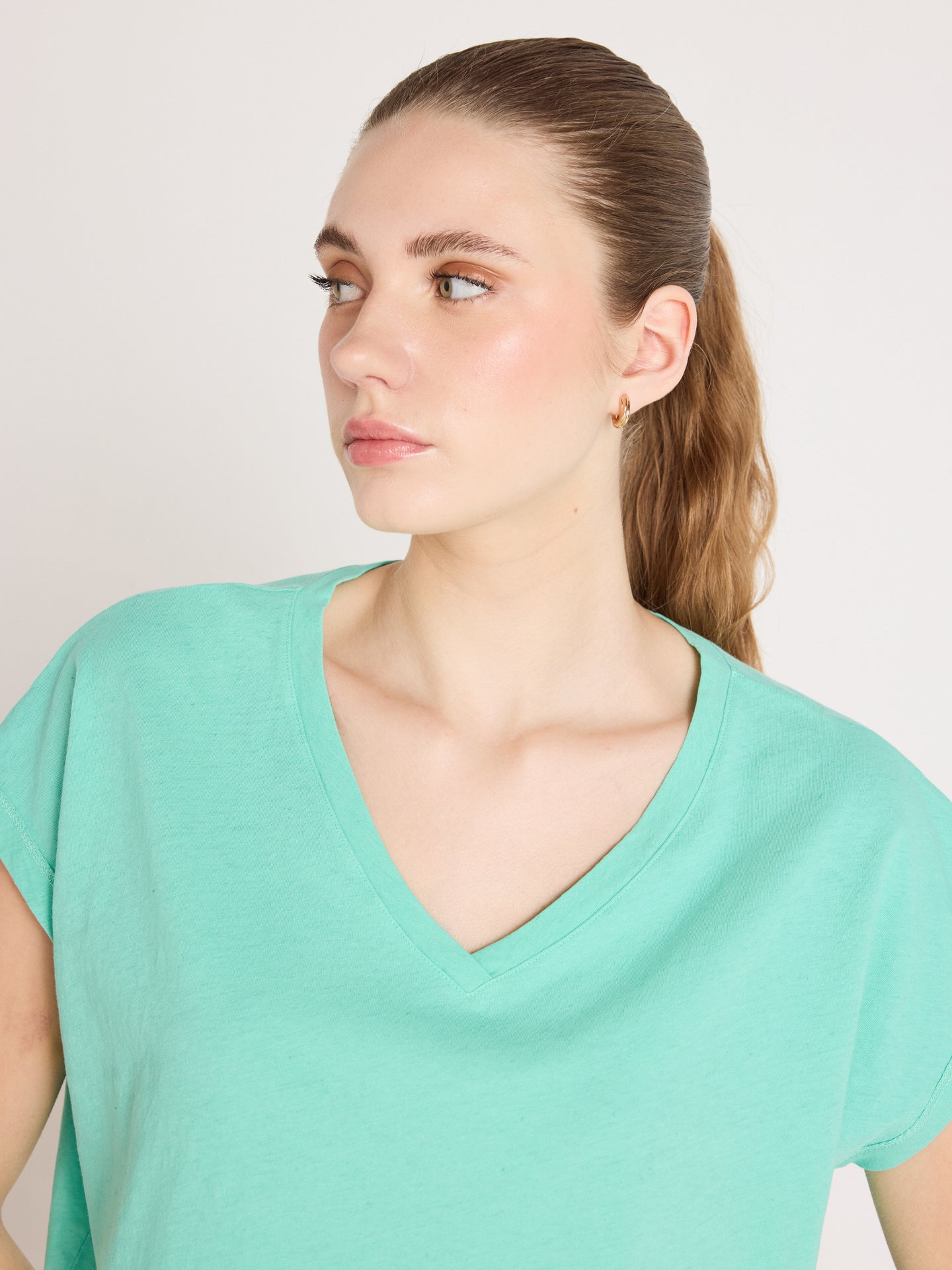 t-shirt suzie - coton lin - cactus